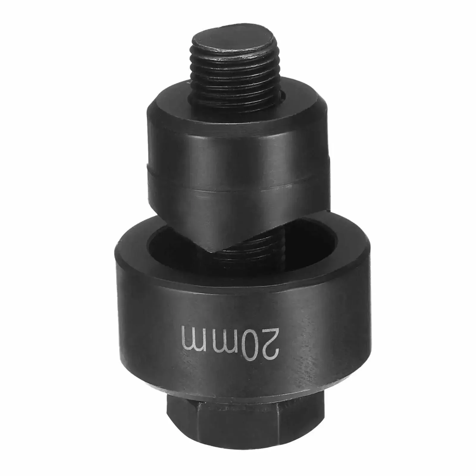 Heavy Duty 20mm Sheet Metal Punch Hole Kit With External Hex Shank Bearing Steel Construction For Precise Manual Knockout On Stainless Steel Carbon Steel Aluminum Copper And Plastic Black Finish