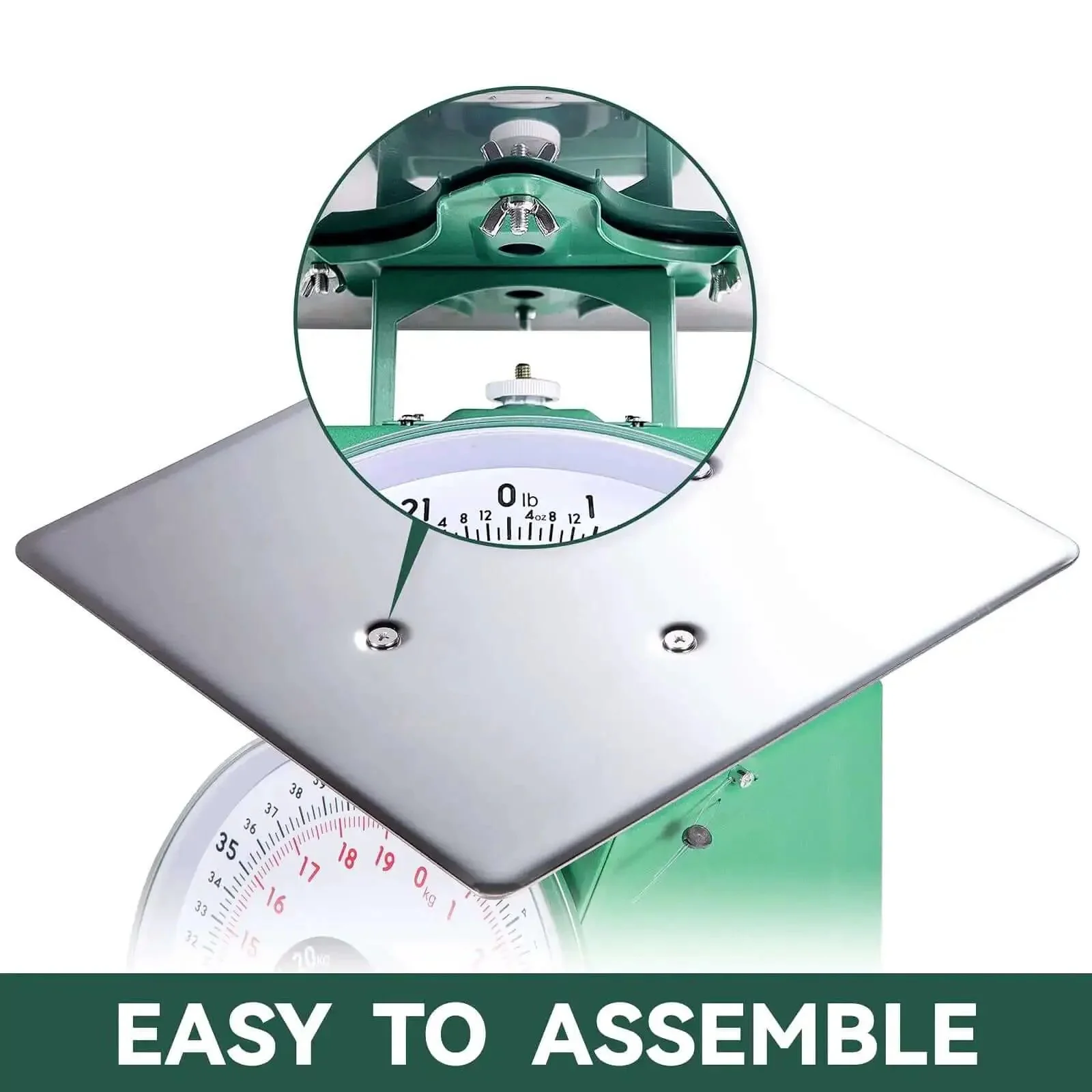 Heavy Duty 22 Lbs Mechanical Portion Control Kitchen And Food Scale With Industrial Dial Stainless Steel Platform Built Like A Tank And Easy To Clean For Precise Portions At Home Or In Bulk Prep - Image 5