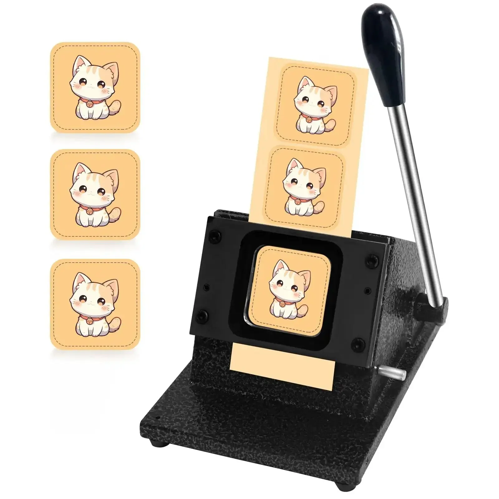 Heavy Duty 2.48 Inch Square Paper Punch Die Cutter For Paper And Photos, Square Hole Punch For Crafting And DIY Projects, Precise 63mm Cut, Easy To Use, Sturdy Tool For Scrapbooking And Card Making