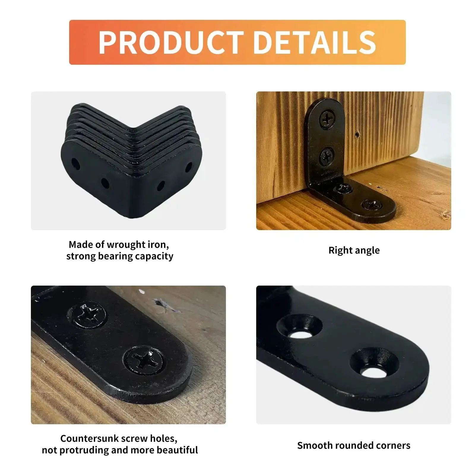 Heavy Duty 2x2 Inch L Corner Brackets 20 Pack Black Right Angle Shelf Supports For Shelves Wood Furniture And Cabinets With Screws Built To Last Tough As Nails For Your DIY Projects - Image 5