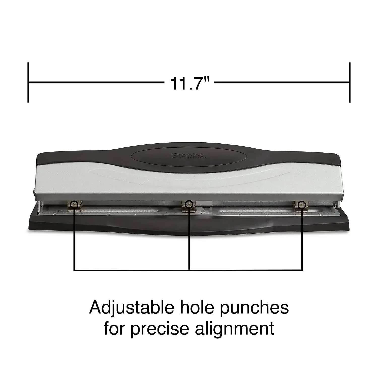 Heavy Duty 3 Hole Punch For Office Paper, High End Adjustable Desktop Punch That Delivers Precise 0.28 Inch Holes, 15 Sheet Capacity, Built To Last Metal Construction, Sleek Black And Silver Finish, A Real Workhorse - Image 4