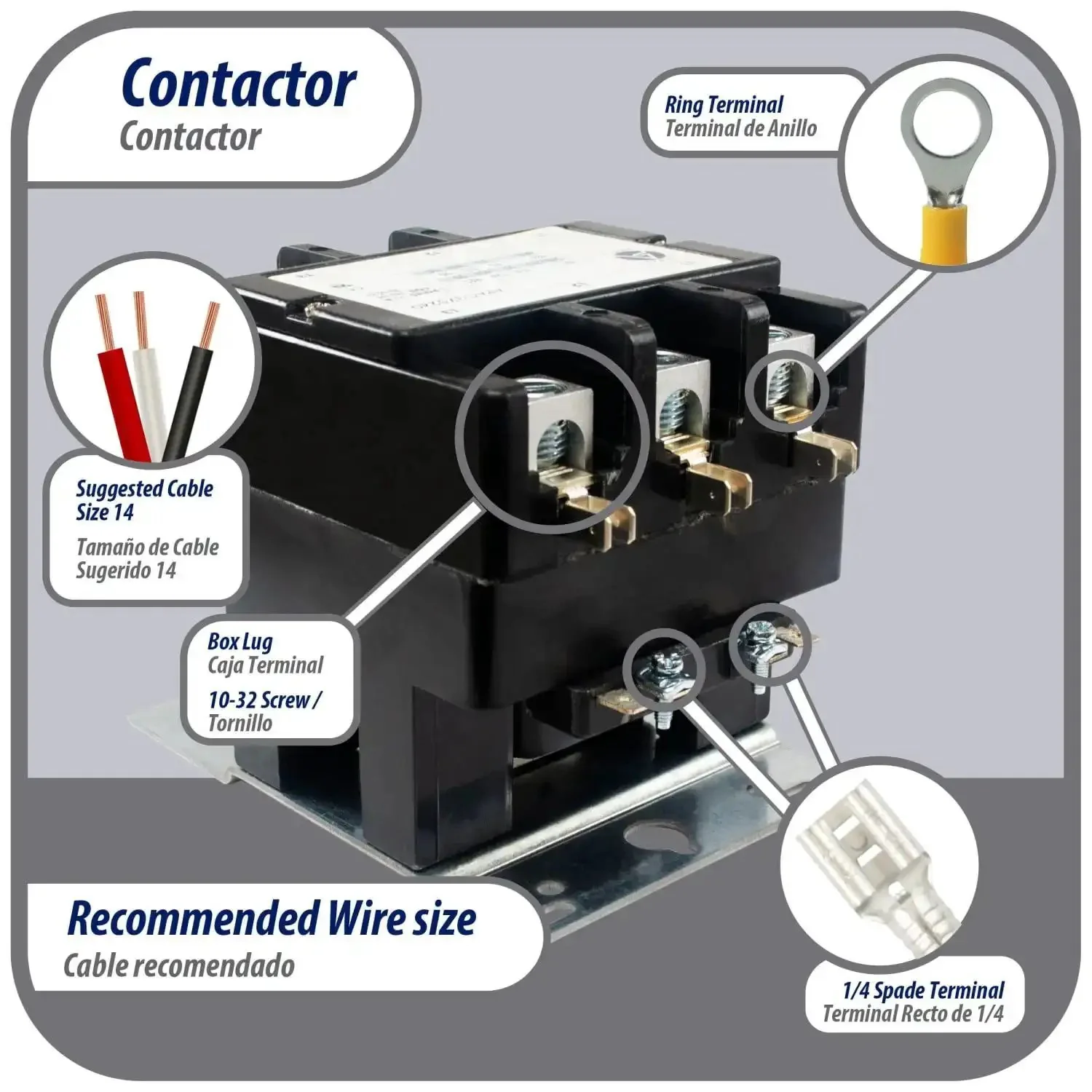 Heavy Duty 3 Pole Contactor 75 Amp 240 Volt Coil Replacement For AC Compressors And Electrical Applications UL Listed For HVAC Refrigeration Water Pumps And More APAC 375240 - Image 5