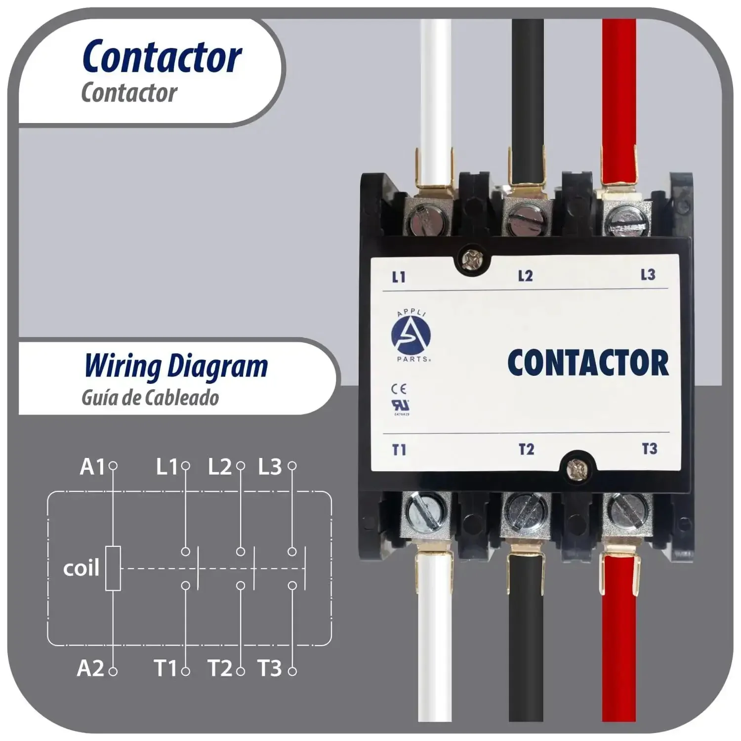 Heavy Duty 3 Pole Contactor 75 Amp 240 Volt Coil Replacement For AC Compressors And Electrical Applications UL Listed For HVAC Refrigeration Water Pumps And More APAC 375240 - Image 6
