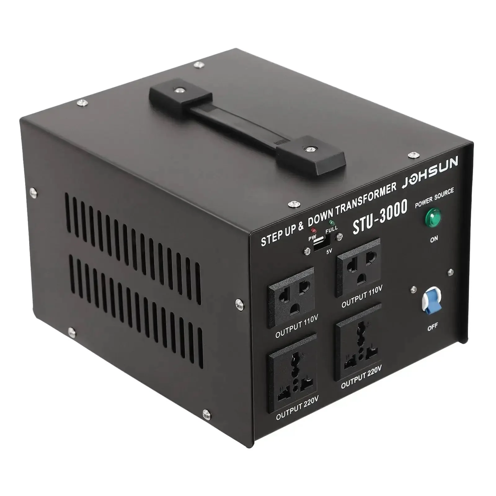Heavy Duty 3000W Voltage Converter Transformer For 110V To 220V And 220V To 110V, Step Up Step Down Power Converter With Circuit Breaker Protection, Rugged Iron Shell, Perfect For Home Use And Travel - Image 4