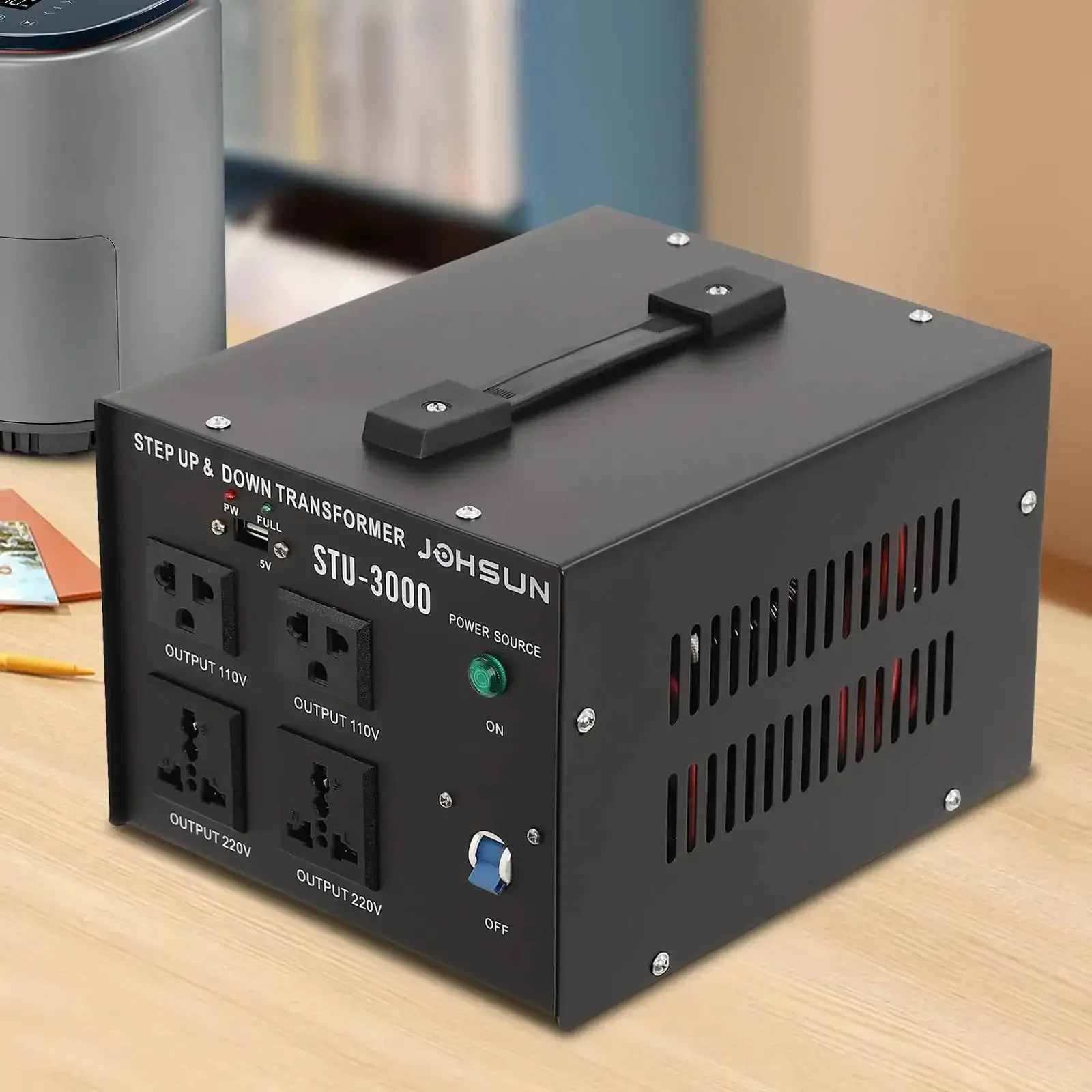 Heavy Duty 3000W Voltage Converter Transformer For 110V To 220V And 220V To 110V, Step Up Step Down Power Converter With Circuit Breaker Protection, Rugged Iron Shell, Perfect For Home Use And Travel - Image 8