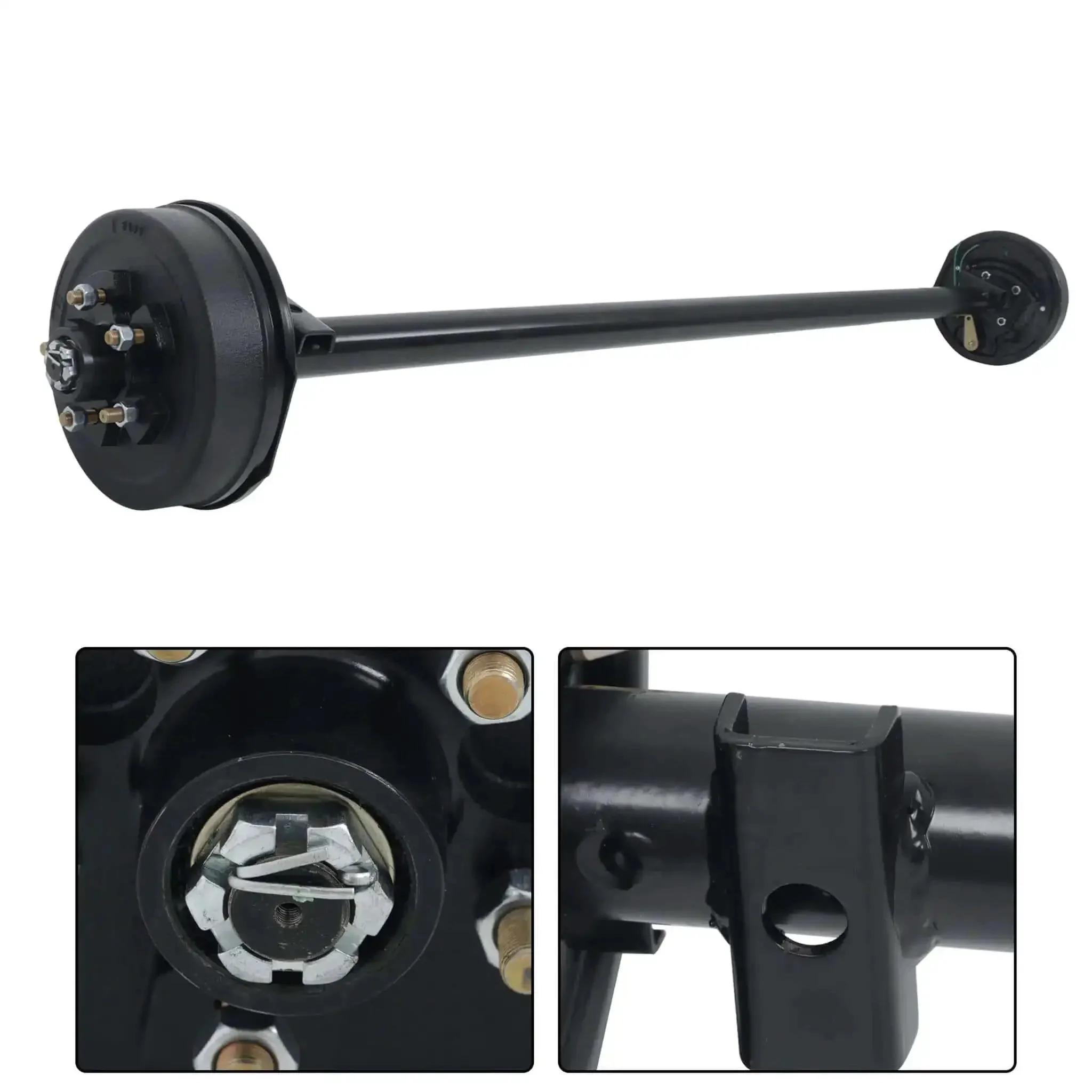 Heavy Duty 3500 Lb Trailer Electric Brake Axle With 5 Lug 4.5 Inch Bolt Pattern 85 Inch Hub Face And 70 Inch Spring Center Ready To Mount For Dependable Hauling On Light To Mid Size Trailers Built To Haul Like A Boss - Image 4
