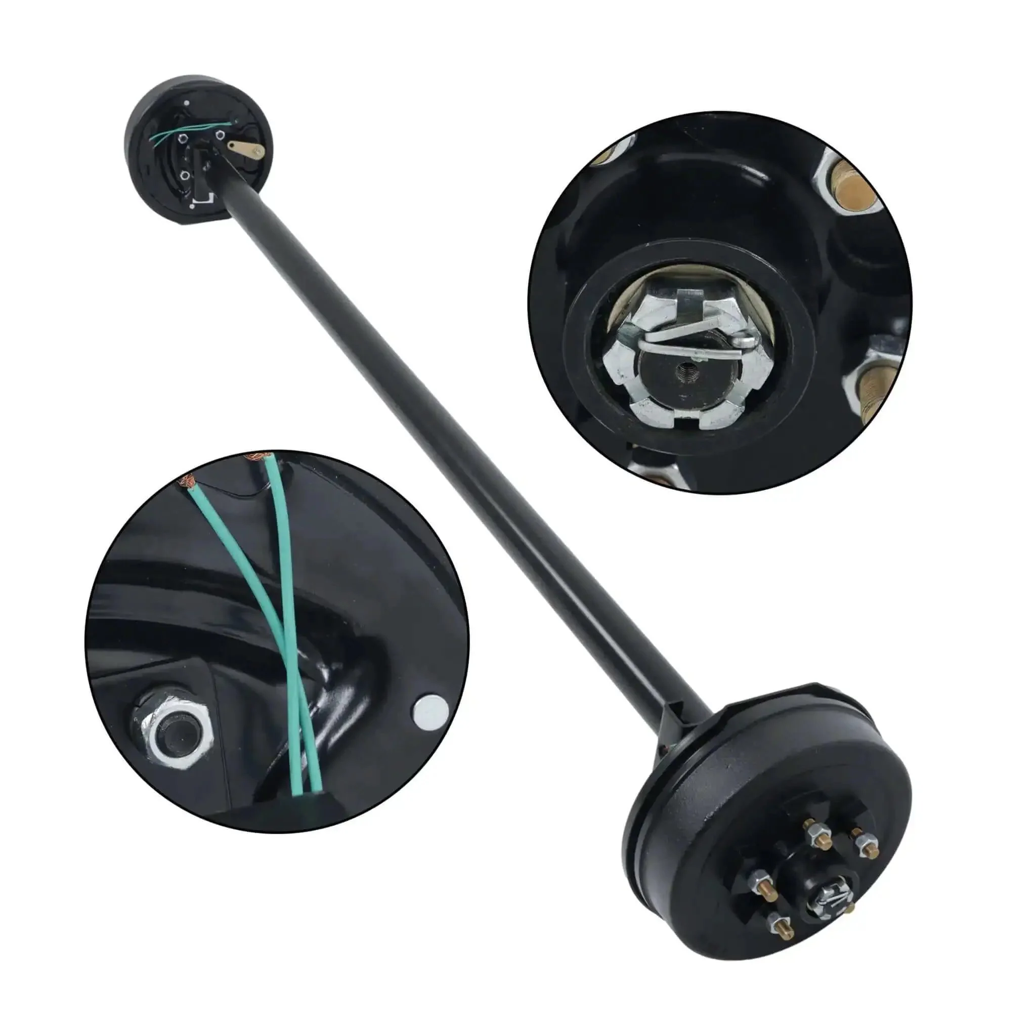 Heavy Duty 3500 Lb Trailer Electric Brake Axle With 5 Lug 4.5 Inch Bolt Pattern 85 Inch Hub Face And 70 Inch Spring Center Ready To Mount For Dependable Hauling On Light To Mid Size Trailers Built To Haul Like A Boss - Image 5