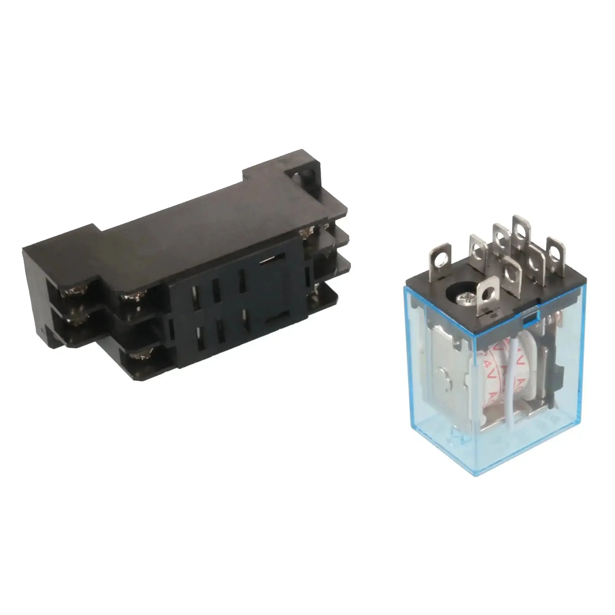 Heavy Duty 35mm DIN Rail DPDT Power Relay With 8P Pins, AC 24V Coil, Socket Included, 10A 240VAC And 28VDC, General Purpose Industrial Control Relay For Your Pro Grade Automation Setup - Image 4