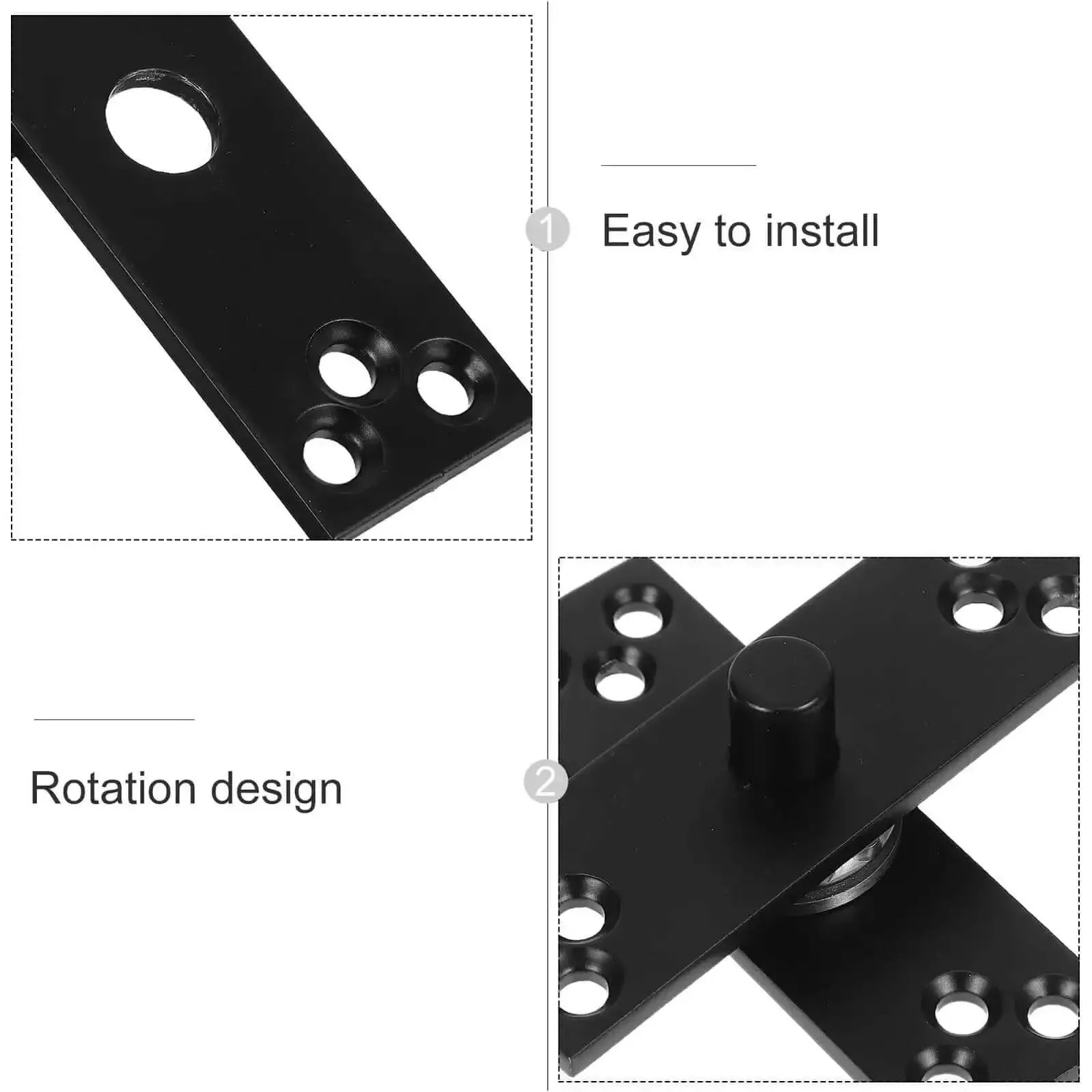 Heavy Duty 360 Degree Concealed Door Hinge In Stainless Steel For Cabinets And Furniture Built Tough Silent Swivel Hidden Pivot Hardware For Secret Doors Easy Up Down Installation Smooth Operation And No Jam - Image 3
