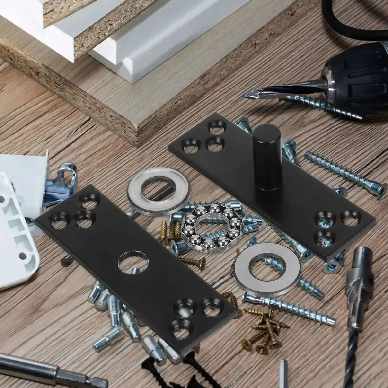 Heavy Duty 360 Degree Concealed Door Hinge In Stainless Steel For Cabinets And Furniture Built Tough Silent Swivel Hidden Pivot Hardware For Secret Doors Easy Up Down Installation Smooth Operation And No Jam - Image 4