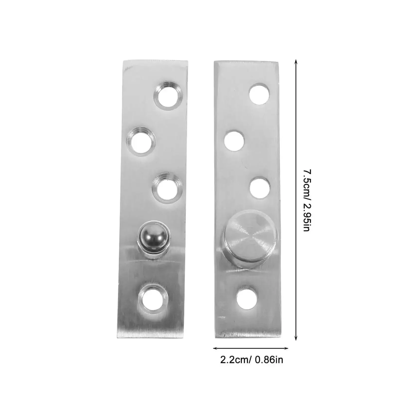 Heavy Duty 360 Degree Rotating Pivot Hinges 2 Pack Concealed Center Shaft Stainless Steel Swivel Hinge For Shed Doors And Cabinet Hardware Hidden Door Hardware For Modern Interiors - Image 2
