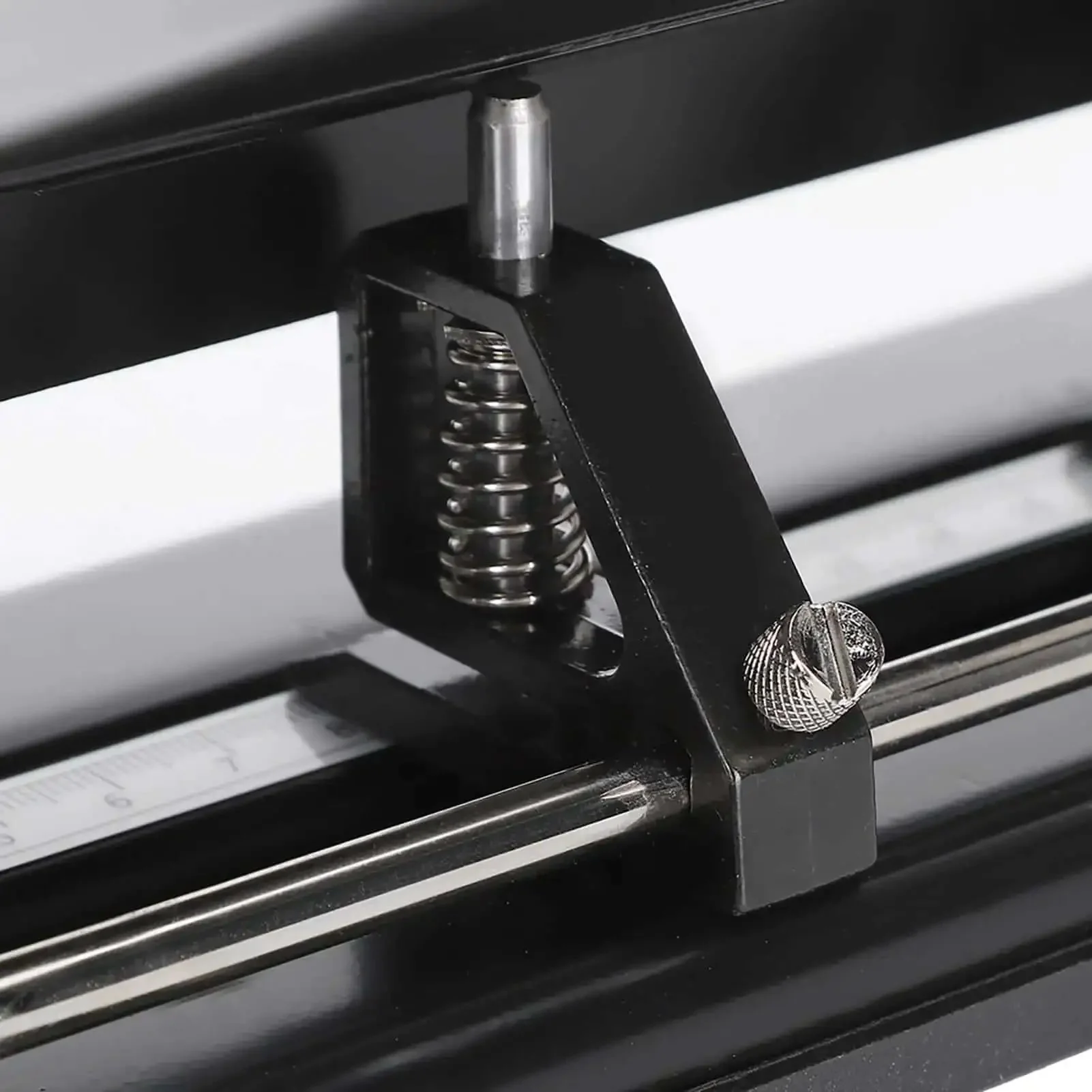 Heavy Duty 4 Hole Paper Punch With Built In Ruler For Up To 30 Sheets Adjustable Manual Hole Puncher Iron Construction Workhorse Binder Tool For School Office And Home Organization - Image 4