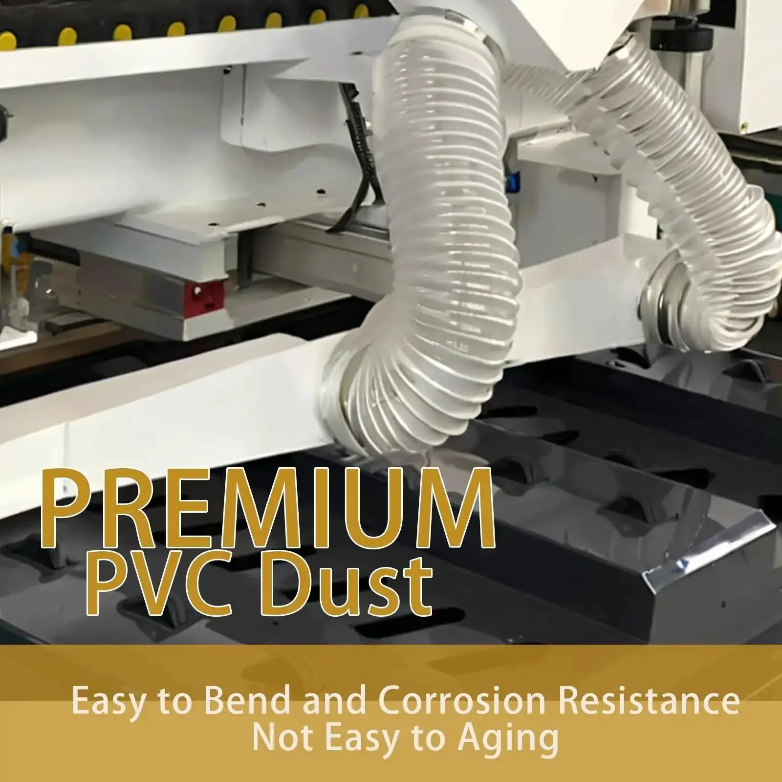 Heavy Duty 4 Inch By 20 Foot Flexible Clear PVC Dust Collection Hose With Carbon Steel Wire Coil For Dust Collectors, Puncture Resistant And Durable Fume And Dust Venting Solution, Easy Coil Flex And Long Lasting Performance - Image 2