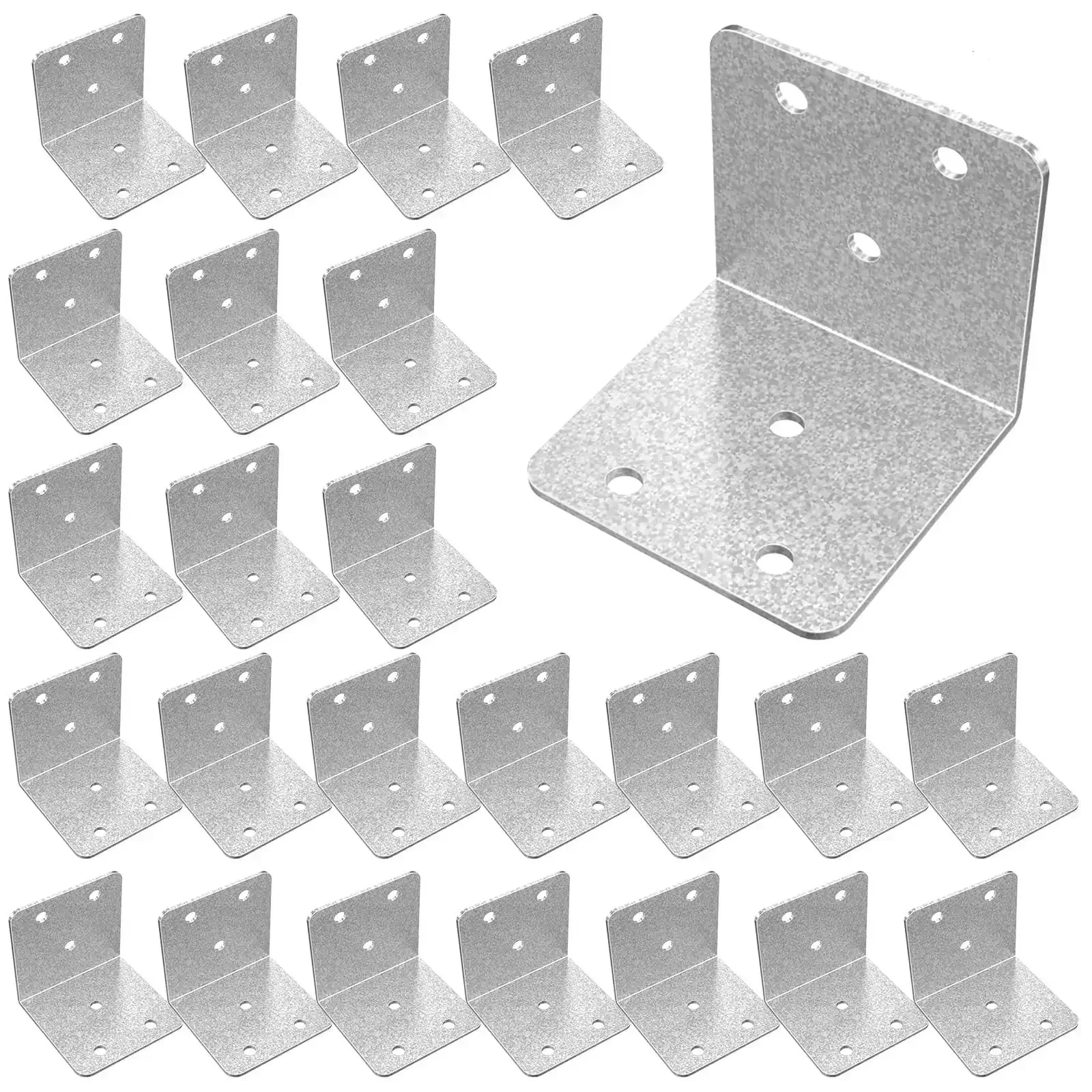 Heavy Duty 40 Piece Metal Corner Braces L Brackets 2x2 Inch For Wood Furniture Home Projects 90 Degree Right Angle With Three Holes Per Side Rust Resistant Durable Corner Supports For Beds Tables Chairs