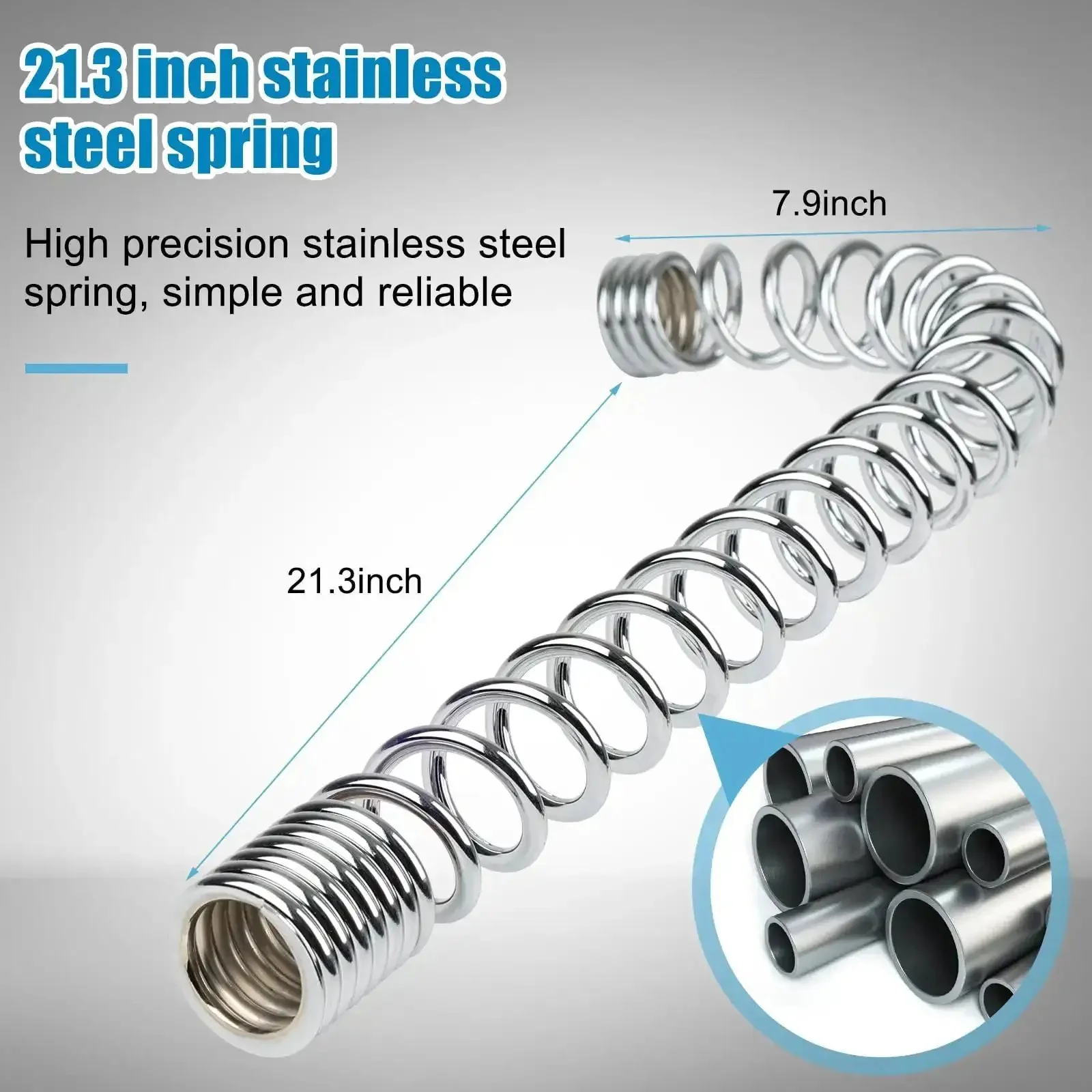 Heavy Duty 44 Inch Pre Rinse Hose With Grip Handle And Spring For Commercial Sinks Stainless Steel Overhead Spring And Heat Resistant Handle Replacement For Restaurant Kitchens And Industrial Dishwashers - Image 7