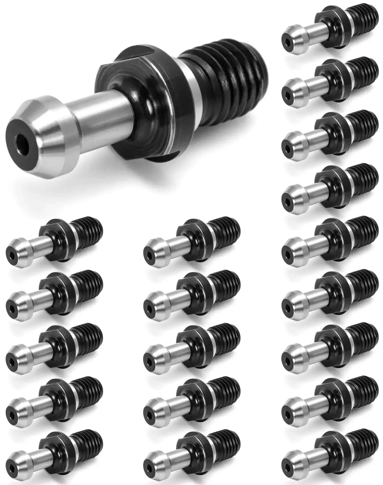Heavy Duty 45 Degree Pull Stud Retention Knob Set for Haas CAT 40 CNC Tool Holders 20 Pack Carbon Steel with Black Oxide Finish for Superior Wear and Corrosion Resistance and Durable Performance - Image 2