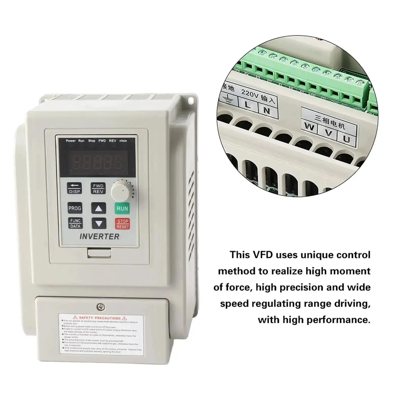 Heavy Duty 4kW 220V Variable Frequency Drive Inverter For Single To Three Phase Motors With Quick Response Wide Speed Range Smooth Start And Anti Trip Protection Plug And Play Ready For Industrial Use - Image 7