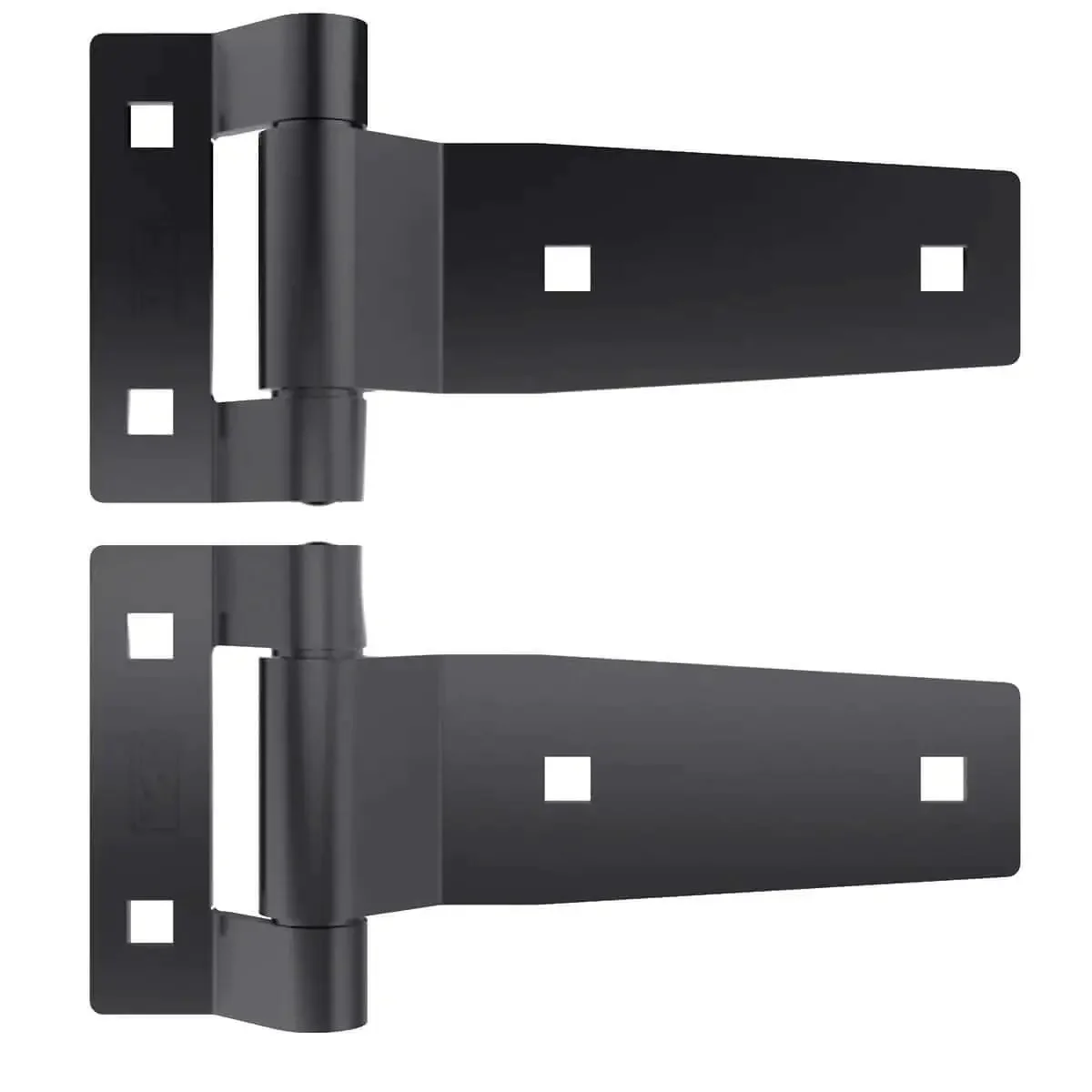 Heavy Duty 5 Inch Stainless Steel Strap Tee Hinge Black Finish, 2 Pack, 300 Series, For Garage Doors, Barn Doors, Gates, Sheds, Trailers, Cargo Boxes, Truck Boxes - Image 7