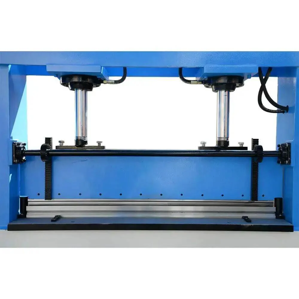Heavy Duty 50 Ton Hydraulic Press Brake Bender For Metal Fabrication 220V Three Phase Two Cylinder 51 And A Quarter Inch Blade 0.25 Inch Max Thickness Micro Adjustment And Synchronous Device Shop Ready Machine - Image 8
