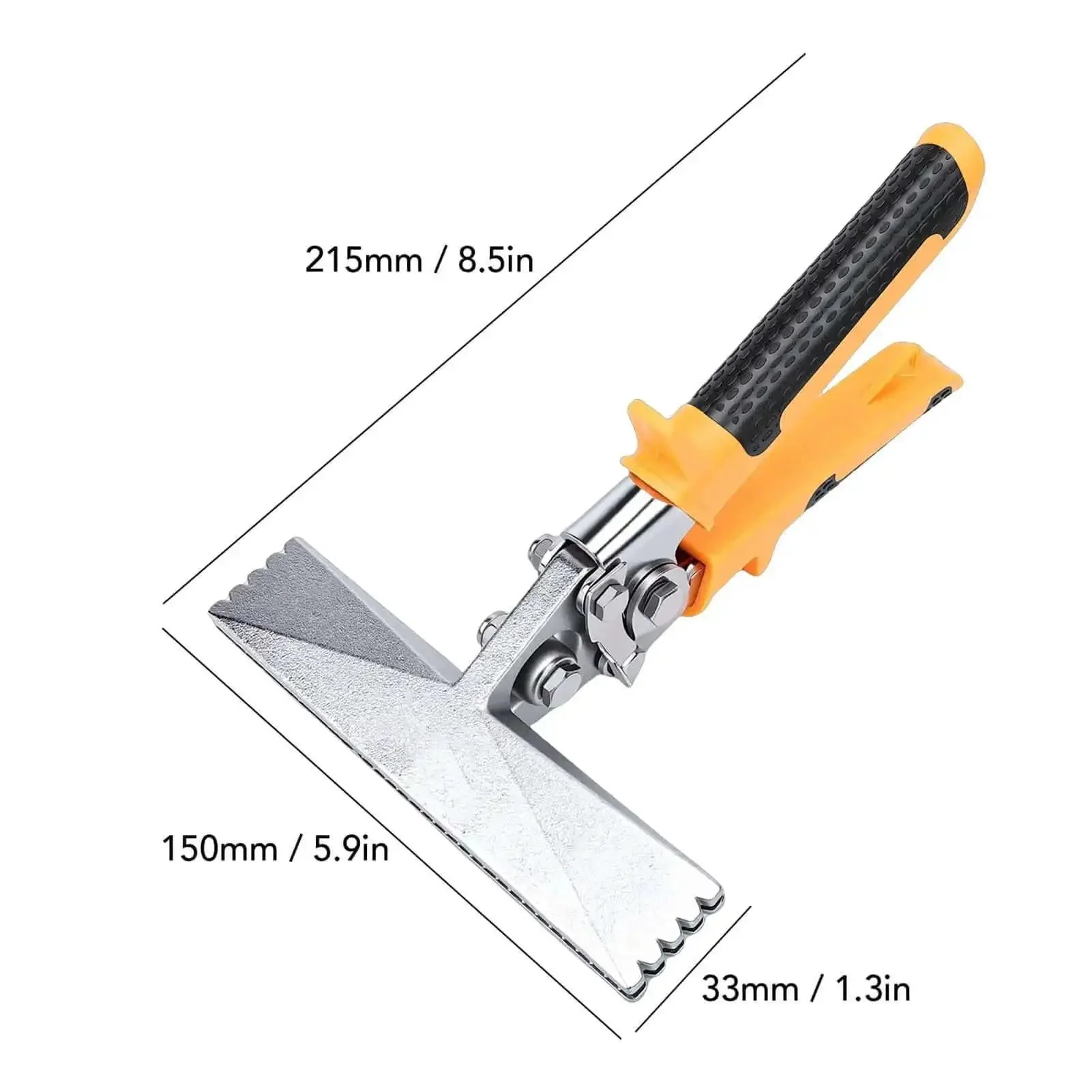Heavy Duty 6 Inch Straight Jaw Sheet Metal Bender Pliers Hand Seamer for HVAC, Ergonomic Non Slip Handle, Forged CRV Steel Construction, Pro Grade Bending Seaming Flattening and Straightening Tool for Metal - Image 6