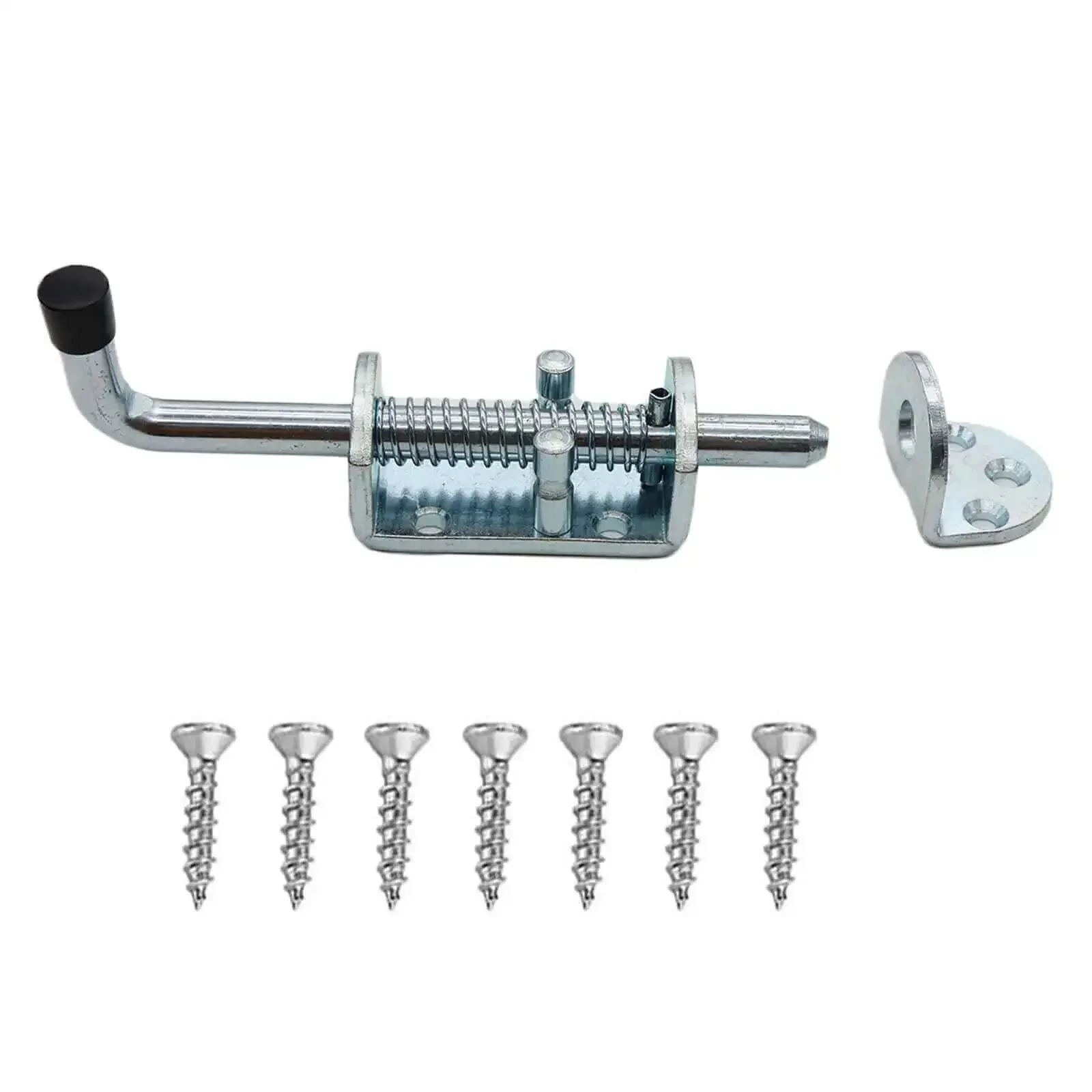 Heavy Duty 6.5 Inch Spring Loaded Latch Pin Sliding Barrel Bolt Door Lock For Chests Cabinets Gates And Utility Trailers Two Pack Built Tough With Rust Resistant Metal And 2mm Thickened Interior Latch - Image 3