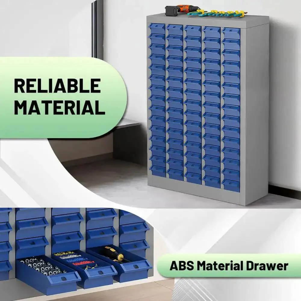 Heavy Duty 75 Drawer Parts Cabinet For Tools And Hardware Steel Storage With Adjustable ABS Drawers And Label Tabs Versatile Garage Organization For Bolts Nuts Screws And Small Parts - Image 4