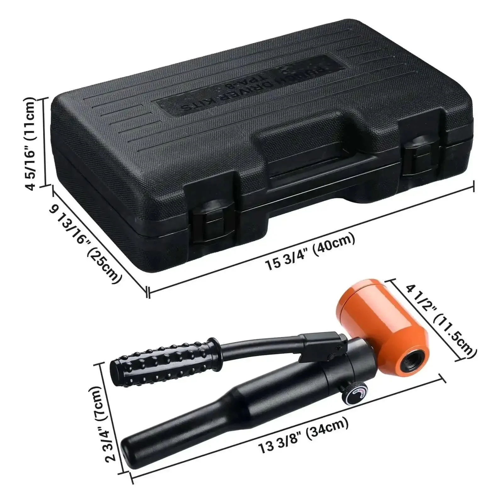 Heavy Duty 8 Ton Hydraulic Knockout Punch Set With Six Die Punches, Handheld Conduit Hole Cutter For Sheet Metal And Electrical Work, Cuts Precise Holes From One Half Inch To Two Inches In Stainless Steel And Iron - Image 4
