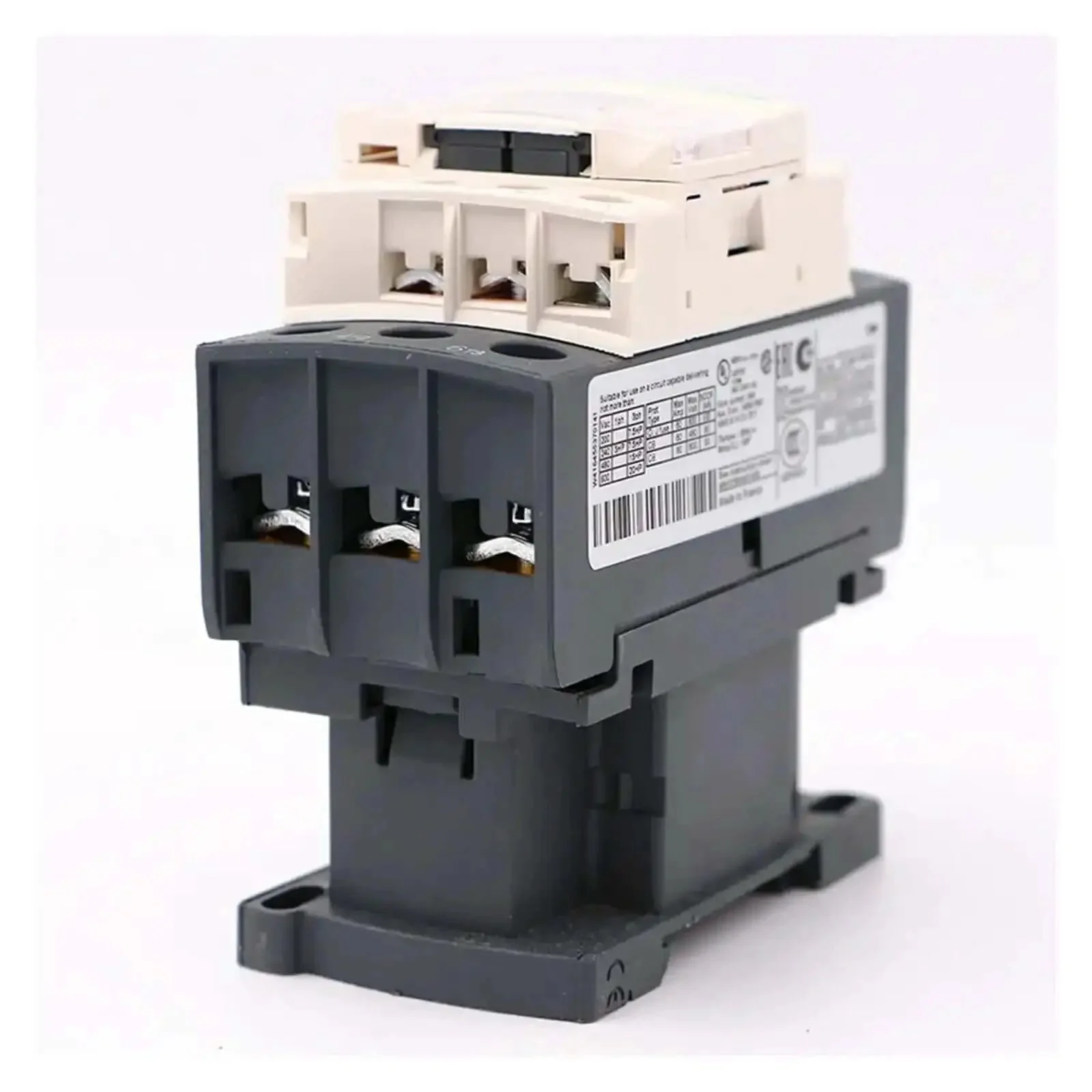 Heavy Duty AC Electromagnetic Contactor 3 Pole 3 Normally Open 25 Amp 240V Coil Built Tough Industrial Grade 3P 3NO Power Control Unit For Motor Start And Equipment Safety - Image 3