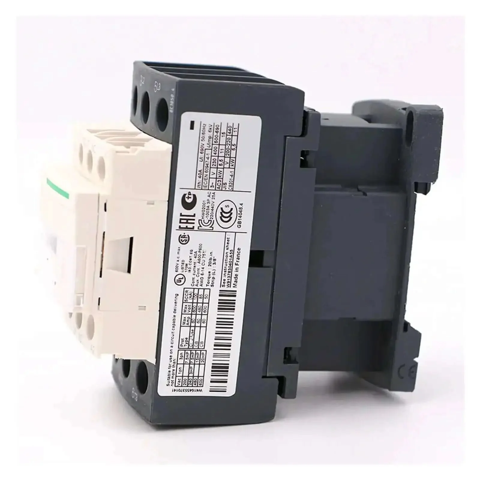 Heavy Duty AC Electromagnetic Contactor 3 Pole 3 Normally Open 25 Amp 240V Coil Built Tough Industrial Grade 3P 3NO Power Control Unit For Motor Start And Equipment Safety - Image 4