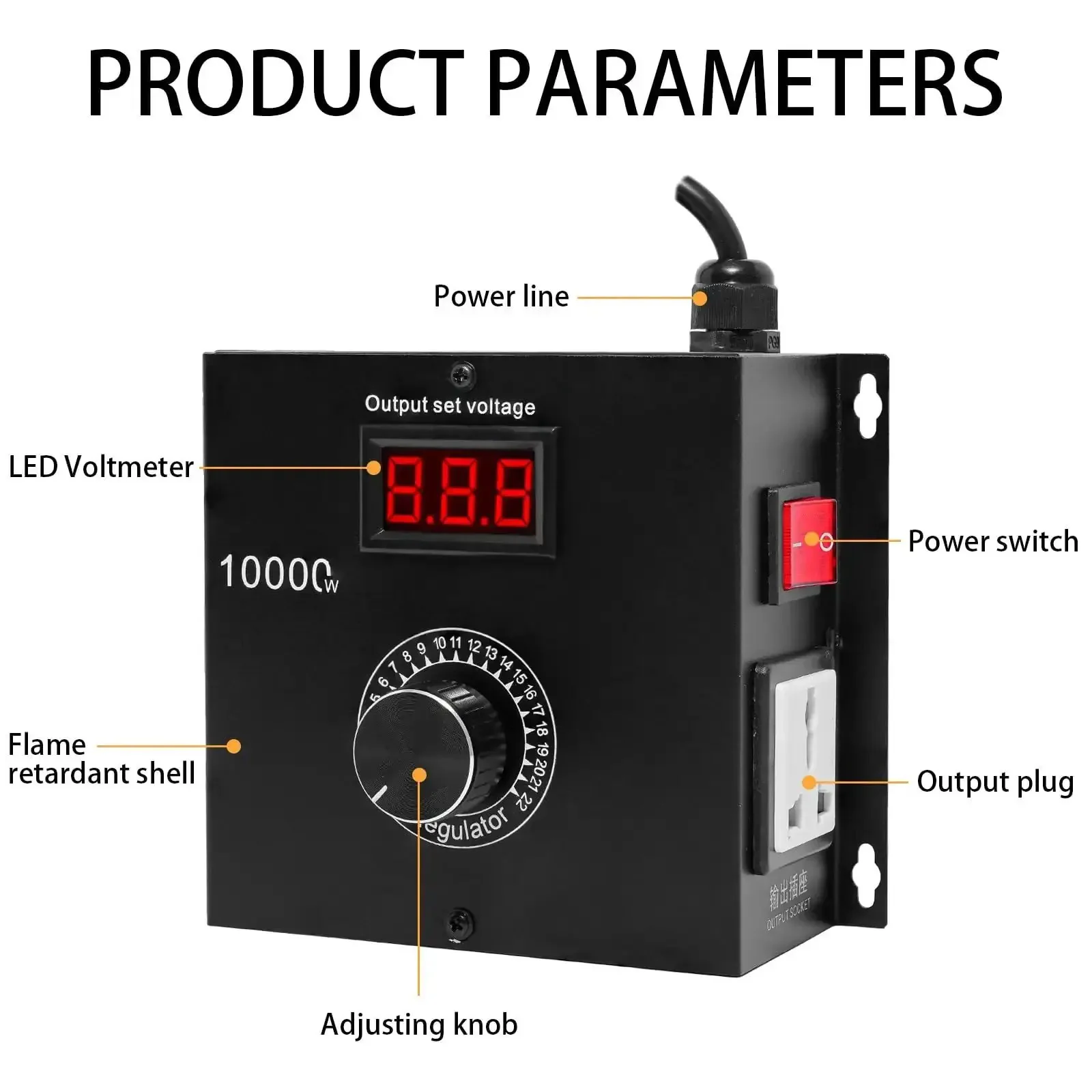 Heavy Duty AC Variable Speed Controller For Tools And Appliances, 120V To 240V Input, Adjustable Output Up To 220V, 22A Max, Power Up Your Electric Tools, Fans, Kettles And Stoves, Built With Premium SCR Components - Image 6