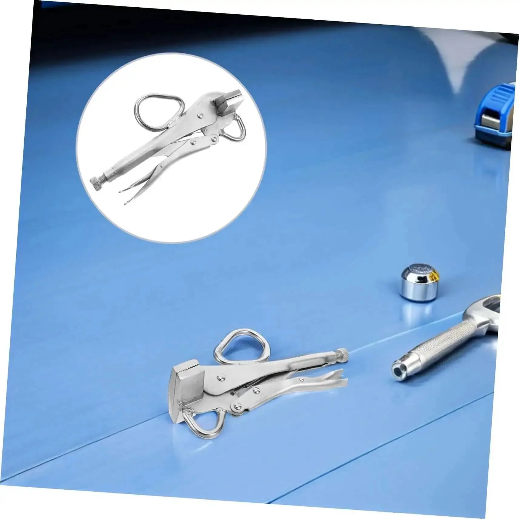 Heavy Duty Adjustable Locking Steel Plate Clamp Pliers For Auto Body Repair And Welding, Wide Duckbill Jaw For Dent Fixing, Panel Fastening, And Sheet Metal Pulling, Precision Alignment Hand Tool - Image 2