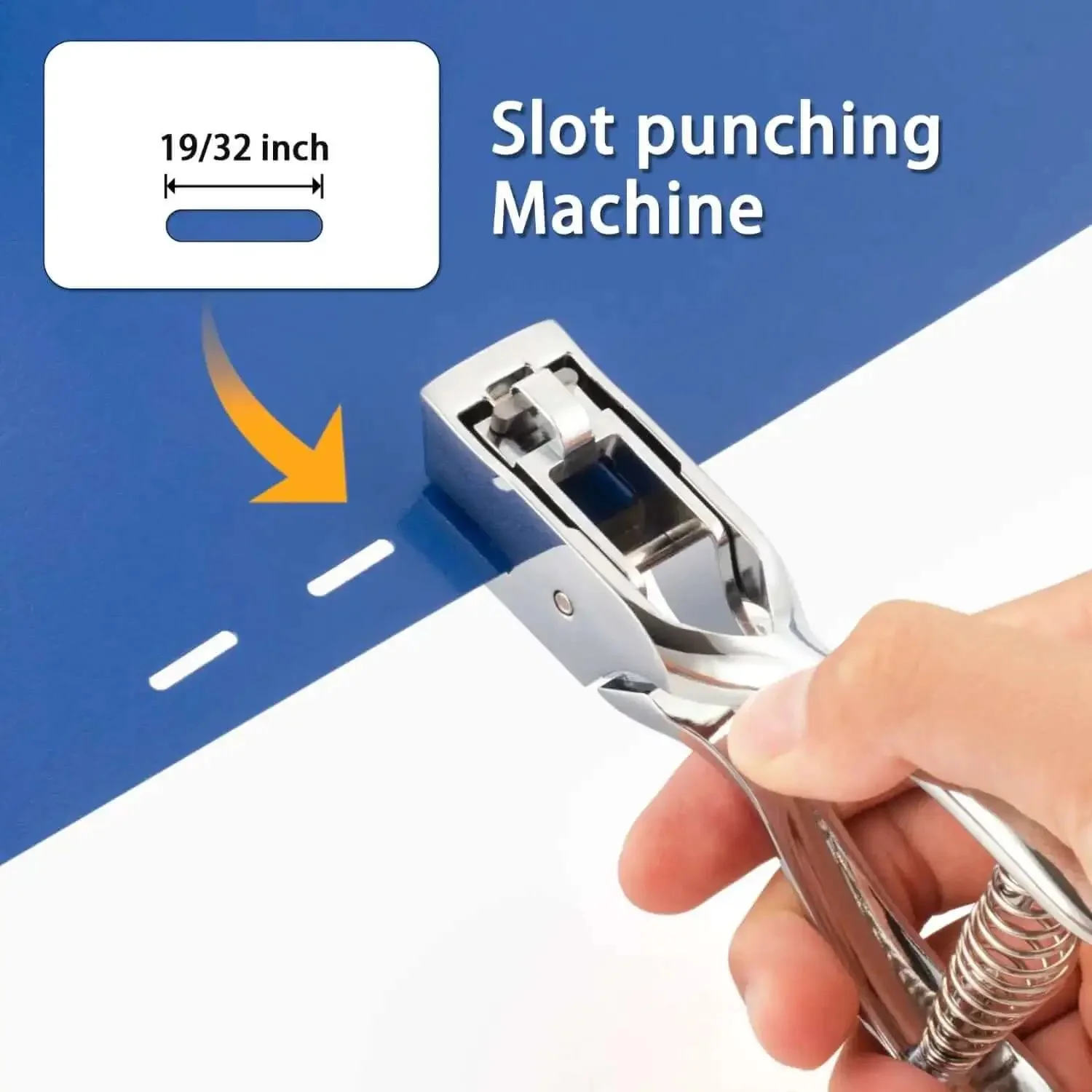 Heavy Duty All Metal Badge Hole Punch For ID Cards Handheld Slot Punch Delivers Clean 15mm By 3mm Holes No Burrs Built Tough For PVC Badges And Blind Holes - Image 5
