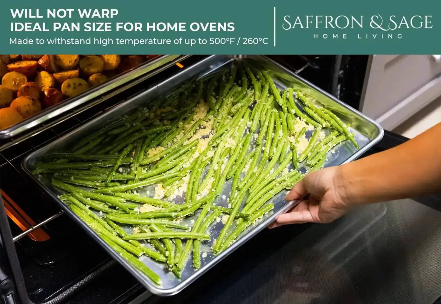 Heavy Duty Aluminum Half Sheet Pan With Stainless Steel Cooling Rack Set, 13x18 Inches, Rust And Warp Resistant, Commercial Quality Bakeware For Even Heating, Built Tough, No Warping, Up To 500 Degrees Fahrenheit - Image 7
