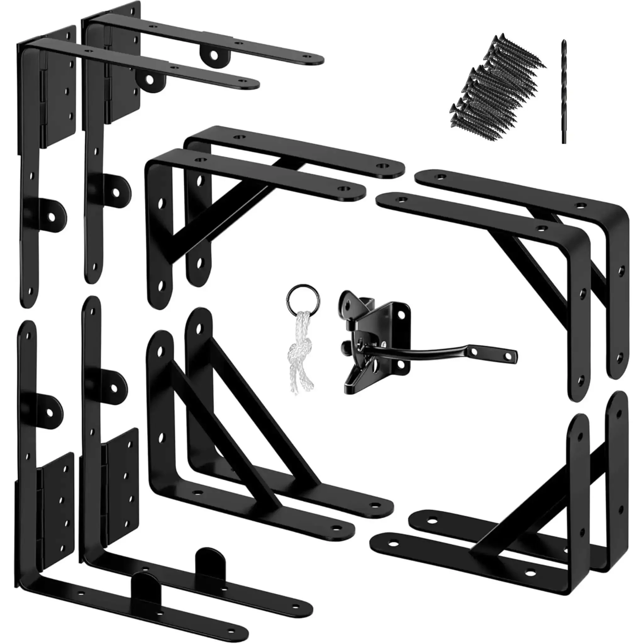 Heavy Duty Anti Sag Gate Kit With 90 Degree Bracket And Hinges For Wooden Fences No Sag Corner Brace For Doors And Driveway Set Of Two Built To Last For Outdoor Gates Fence Posts Barn Doors And Ranch Entrances Easy Install No Sag Guarantee