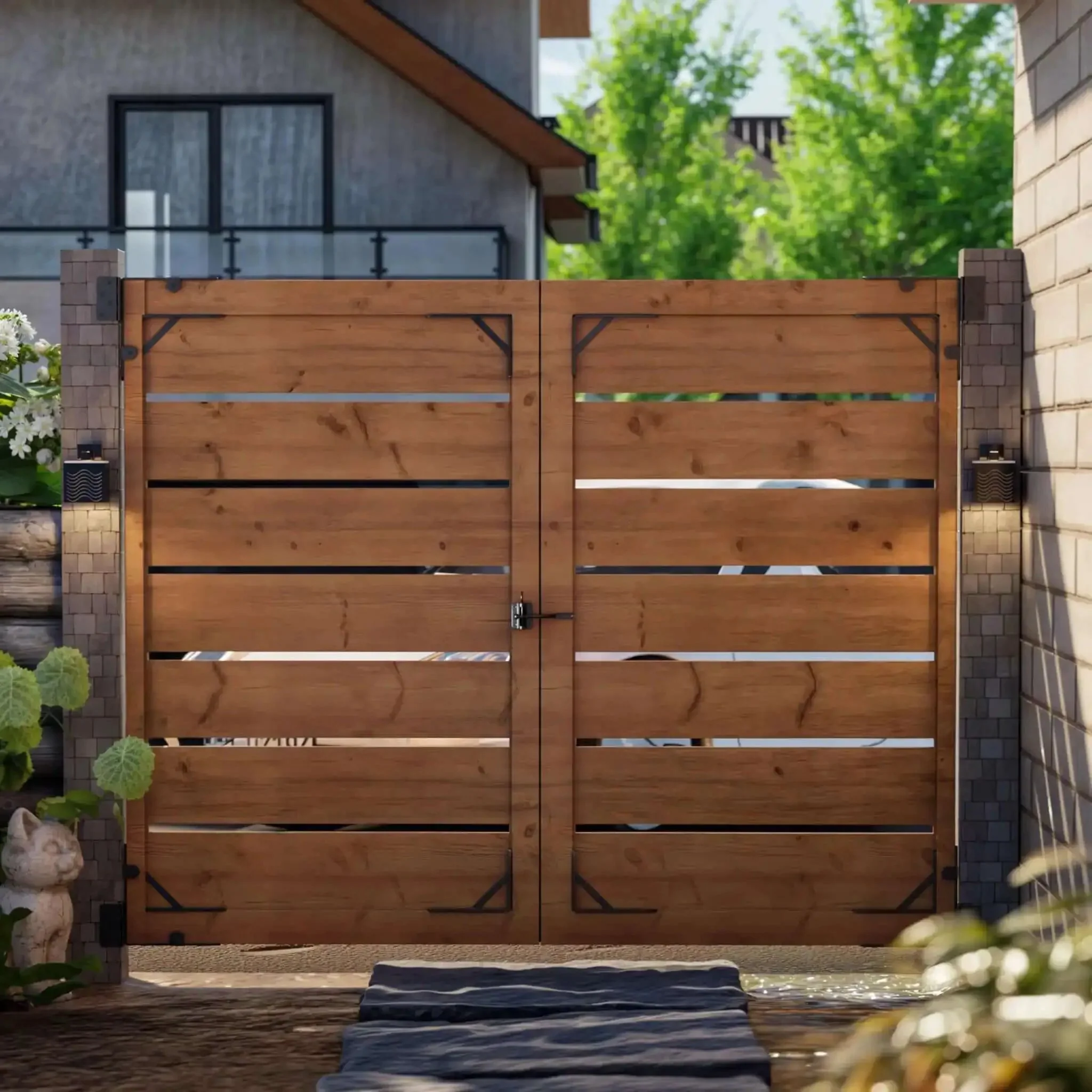Heavy Duty Anti Sag Gate Kit With 90 Degree Bracket And Hinges For Wooden Fences No Sag Corner Brace For Doors And Driveway Set Of Two Built To Last For Outdoor Gates Fence Posts Barn Doors And Ranch Entrances Easy Install No Sag Guarantee - Image 3