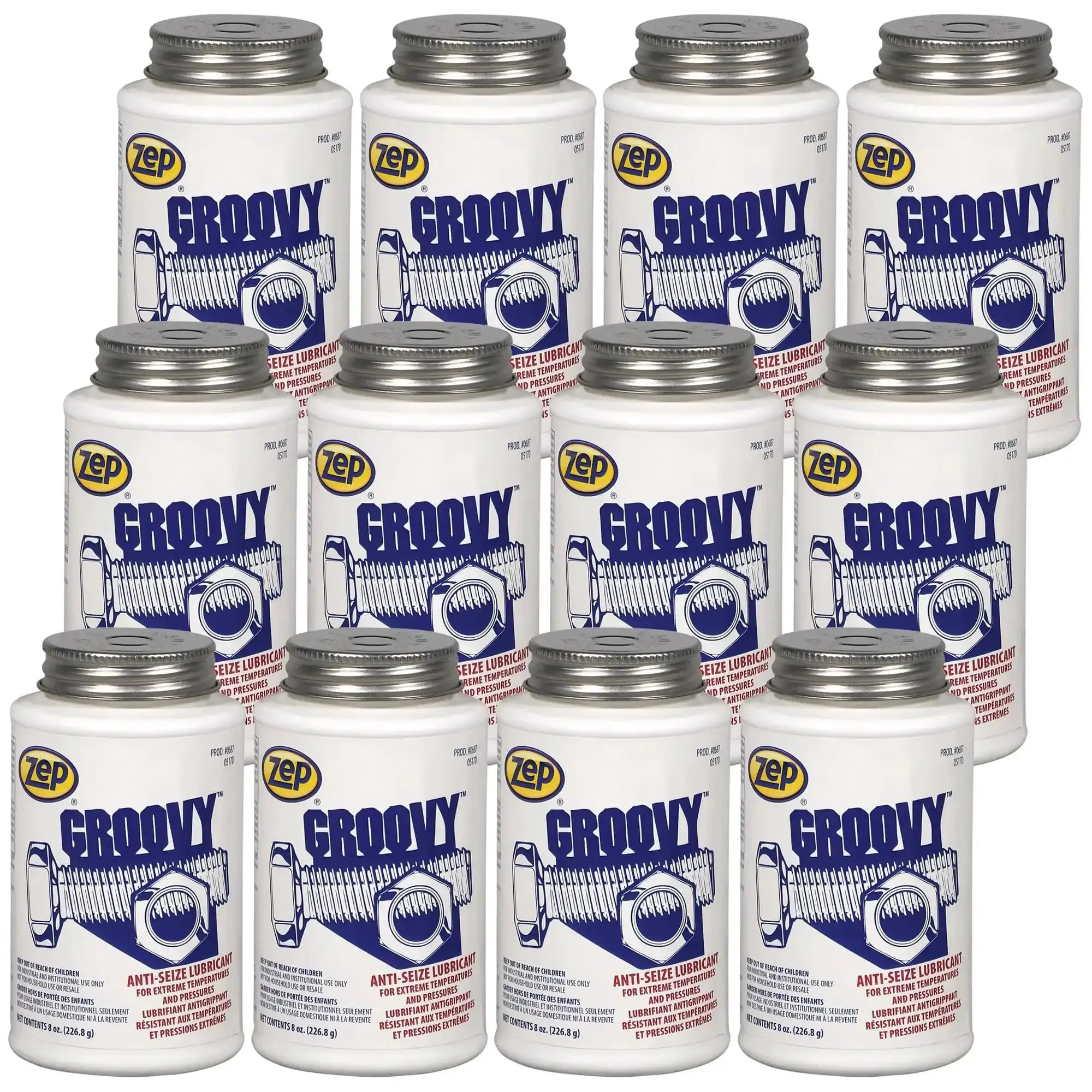 Heavy Duty Anti Seize Lubricant 8 Oz Case Of 12 Keeps Bolts From Seizing Under Heat And Rust With Long Lasting Adhesion Protecting Threads From Galling Galvanic Action Fretting Pitting And Distortion Indoors Or Outdoors - Image 2