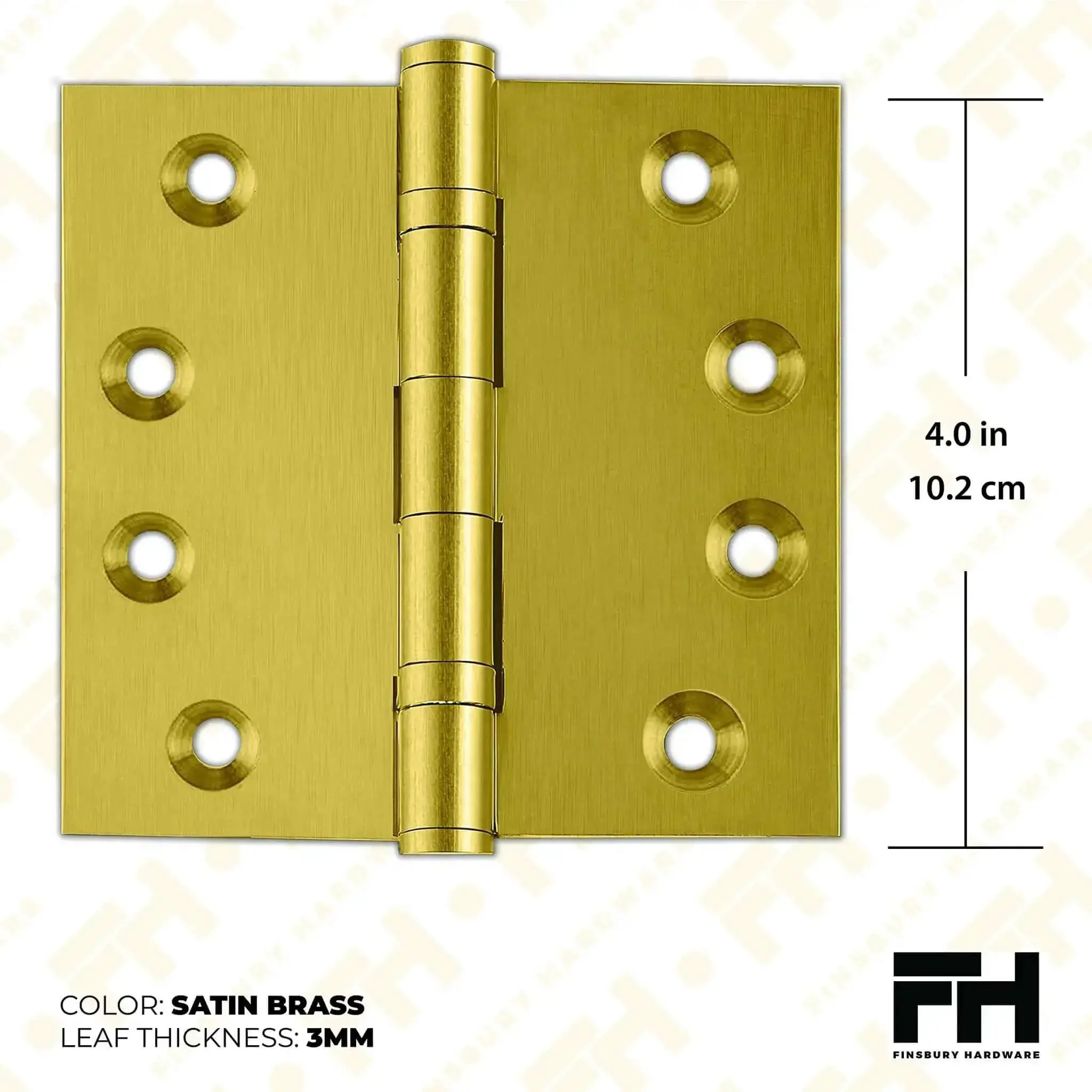 Heavy Duty Ball Bearing Door Hinges 4x4 Inch Solid Brass Matte Satin Brass With Decorative Screw On Tips Included Set Of 48 For Ultra Durable Interior And Exterior Doors - Image 7