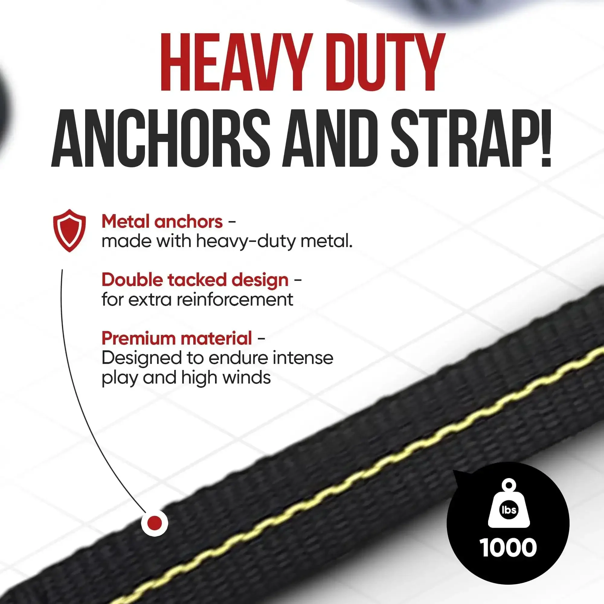 Heavy Duty Basketball Hoop Anchor Tie Down Kit For Secure Court Setup Ground Stakes Trampoline Anchors Easy One Piece Installation Keeps Your Hoop From High Winds Made In USA - Image 6