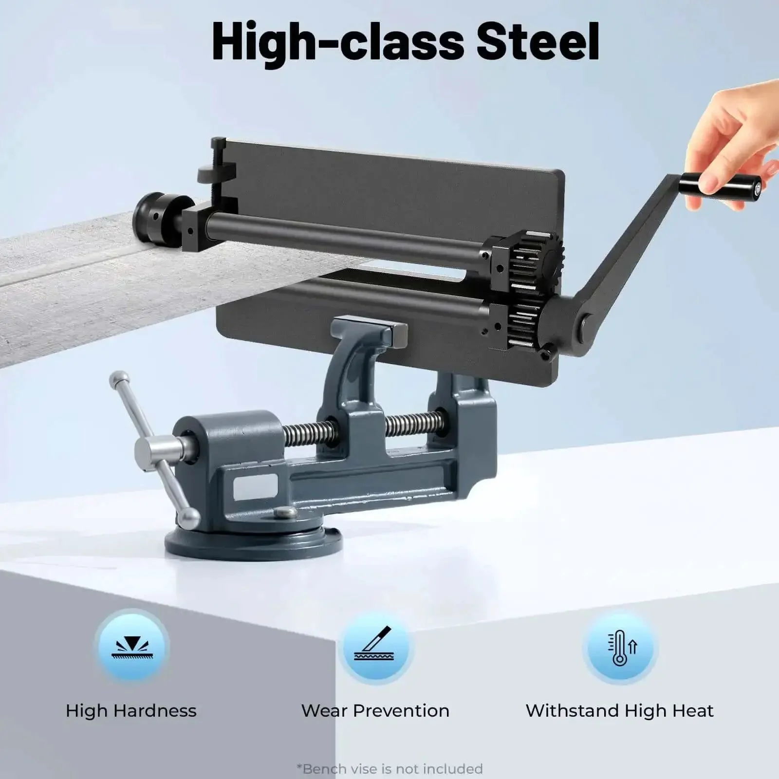 Heavy Duty Bead Roller Sheet Metal Tool Kit 24x8 Inch With 6 Dies Manual Crank Bead Roller For Vehicle Floor Pans And Trunk Pans Tubing Bead Rollers Flaring Tool Beading Machine DIY - Image 7