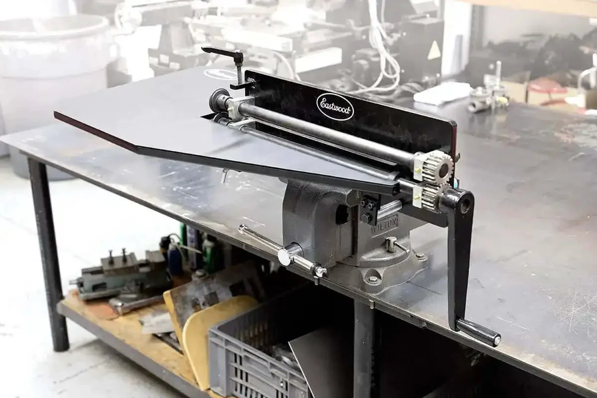 Heavy Duty Bead Roller Table With 18 Gauge Steel Surface And Tube Frame For Standard Plate Rollers Up To One Half Inch Thick Includes Quick Release Pin Template And Mounting Instructions Length 36.25 Inches Widest 19.5 Inches Narrowest 5 Inches - Image 5