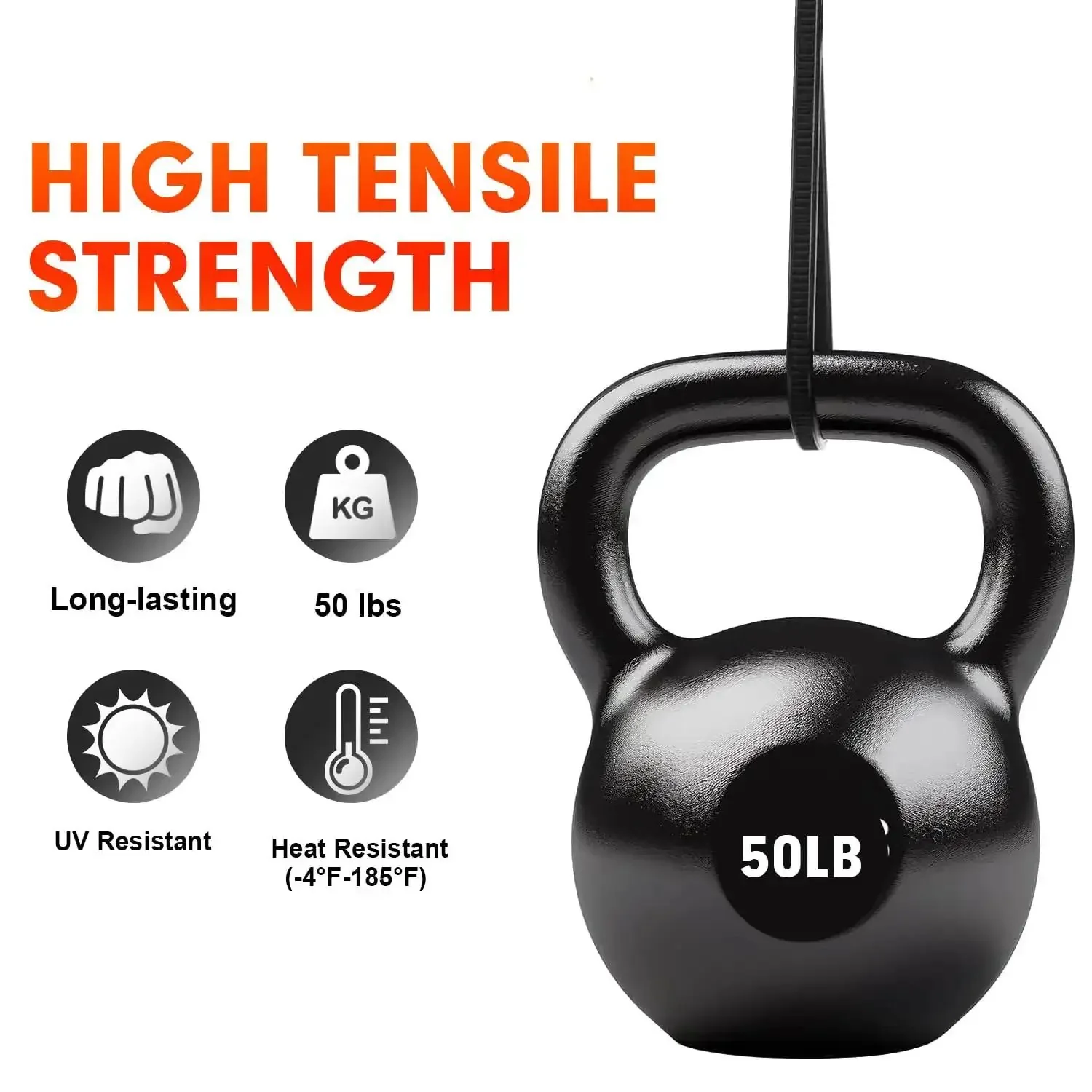 Heavy Duty Black Cable Ties 14 Inch 0.18 Inch Wide 1200 Pack Self Locking Nylon 66 Zip Ties With 50lb Tensile Strength For Indoor Outdoor Use UV Resistant Weatherproof Durable Tie Wraps Built Tough For Any Job - Image 7