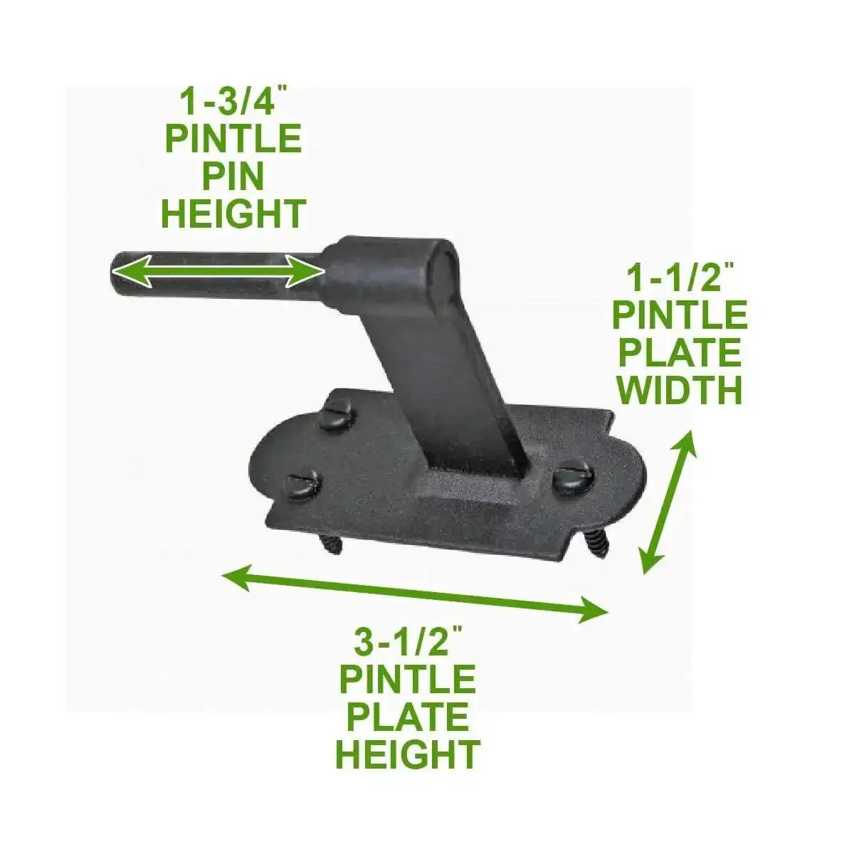 Heavy Duty Black Cast Iron Pintle Strap Hinges Pack Of 30, 11.75 Inch Length, 2.5 Inch Offset, Colonial Lift Off Shutter And Gate Hinges, Rust Resistant Wrought Iron Hardware For Doors, Barns, Fences - Image 8
