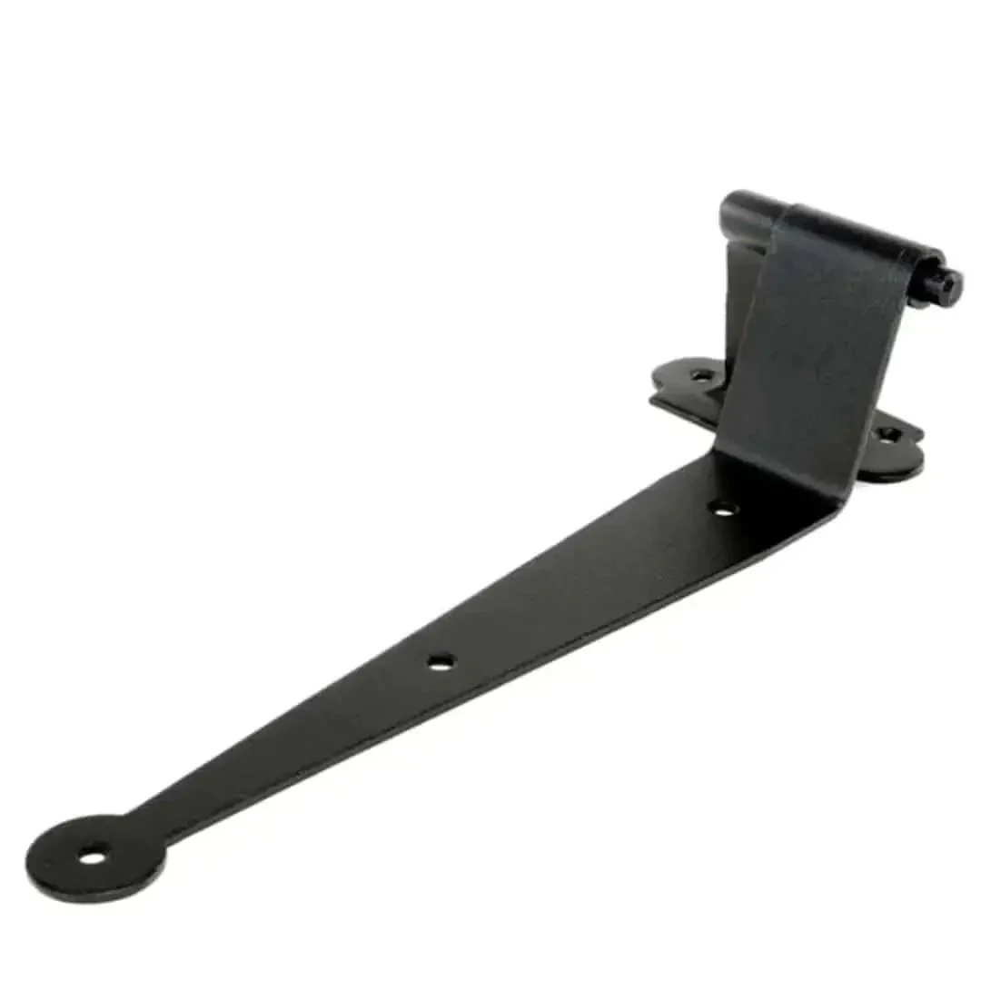 Heavy Duty Black Cast Iron Pintle Strap Hinges Pack Of 30, 11.75 Inch Length, 2.5 Inch Offset, Colonial Lift Off Shutter And Gate Hinges, Rust Resistant Wrought Iron Hardware For Doors, Barns, Fences - Image 9