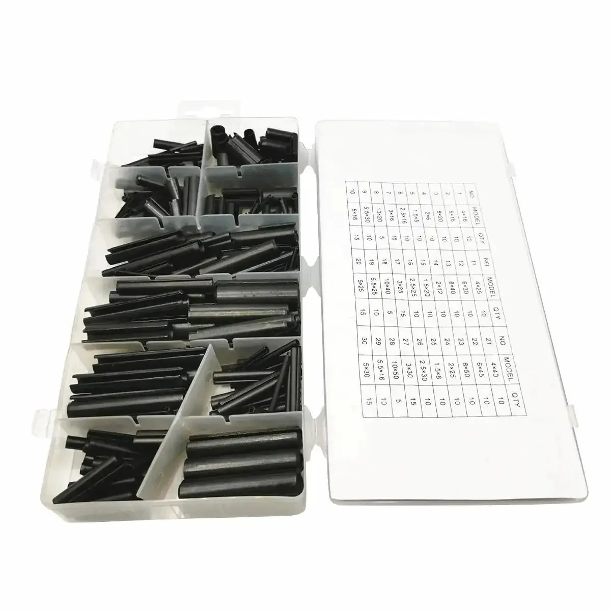 Heavy Duty Black Roll Pin Set With 30 Sizes Slotted Spring Pins Steel Split Expansion Pins M1.5 Through M10 315 Piece Automotive Repair And Home Improvement Kit Rust Resistant Carbon Steel - Image 2