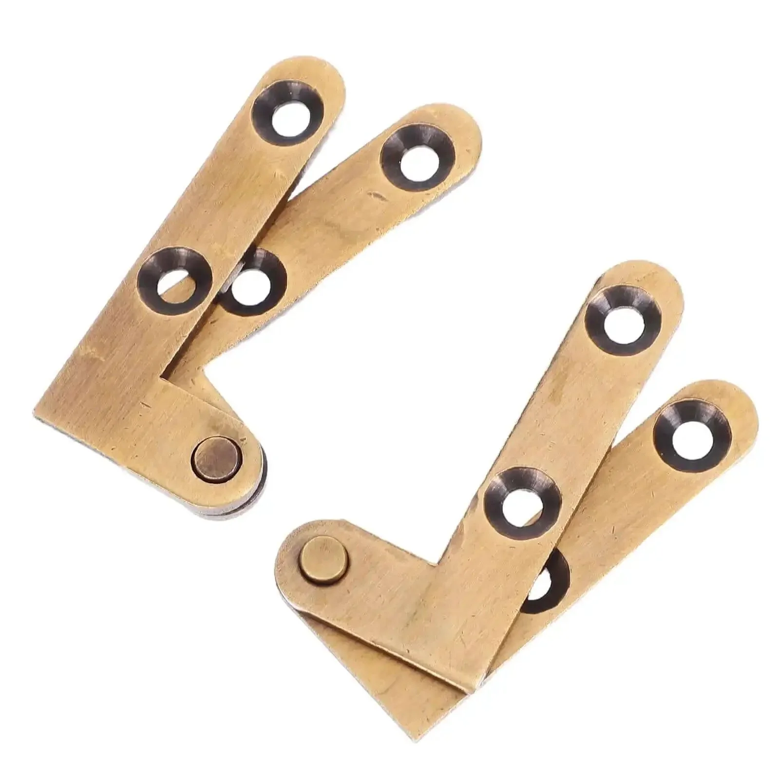 Heavy Duty Brass Door Pivot Hinge Set 2 Pieces Concealed Hidden Metal Hinges With Vertical Shaft For Interior Doors And Secret Cabinet Hardware, Durable, Rust Resistant, Quiet, Smooth Operation