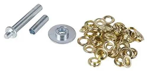 Heavy Duty Brass Grommet Kit Half Inch Eyelets For Tarps Fabric And Tents With Hole Punch Setting Tool Anvil Included Rustproof Tarp Repair Grommets For Heavy Duty Use - Image 4