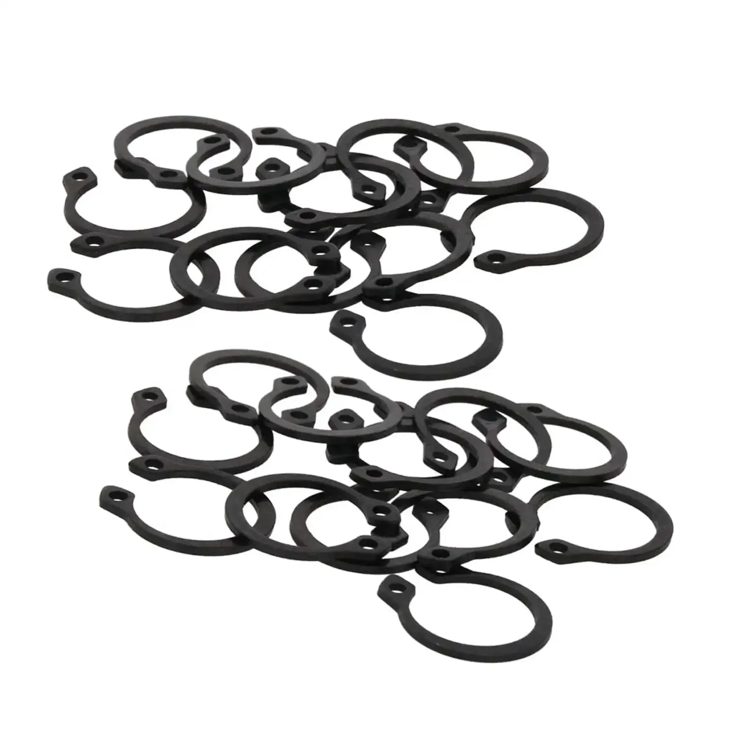 Heavy Duty C Clips External Retaining Rings 100 Pack Set In 65Mn Steel For Axles And Shafts 15mm To 19mm Durably Plated Black Snap Rings High Temp Resistance Ready To Lock In