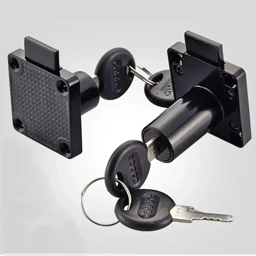 Heavy Duty Cabinet And Drawer Lock 2 Pack For Desks Mailboxes And Jewelry Boxes Built To Last Workhorse Lock Fits Door Panels 17 mm To 22 mm Thick With 19 mm Hole Opening 0.75 Inches Black - Image 6