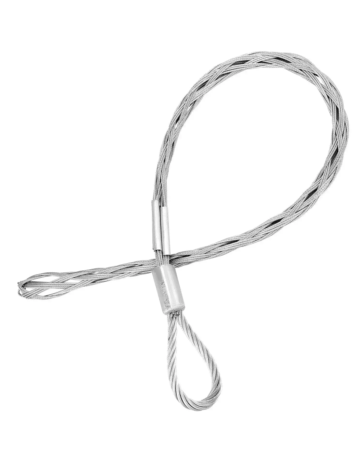 Heavy Duty Cable Pulling Socks Grip With 3306 Lbs Breaking Strength, 3.3 Ft Mesh Eye Clip For 1 To 2 Inch Cables, Galvanized Steel Wire, Rust Resistant, Secure Pulling Grip For Wires - Image 2