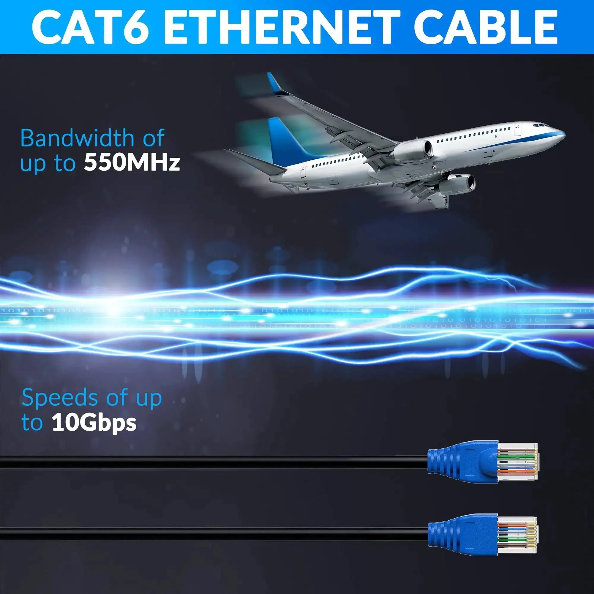 Heavy Duty Cat6 Outdoor Ethernet Cable With UV Resistant Jacket For Direct Burial Waterproof And Weather Tough Built To Last PoE Ready And Backward Compatible With Cat5e Cat5 Networks 25 Ft To 500 Ft Options Includes 25 Ties - Image 6